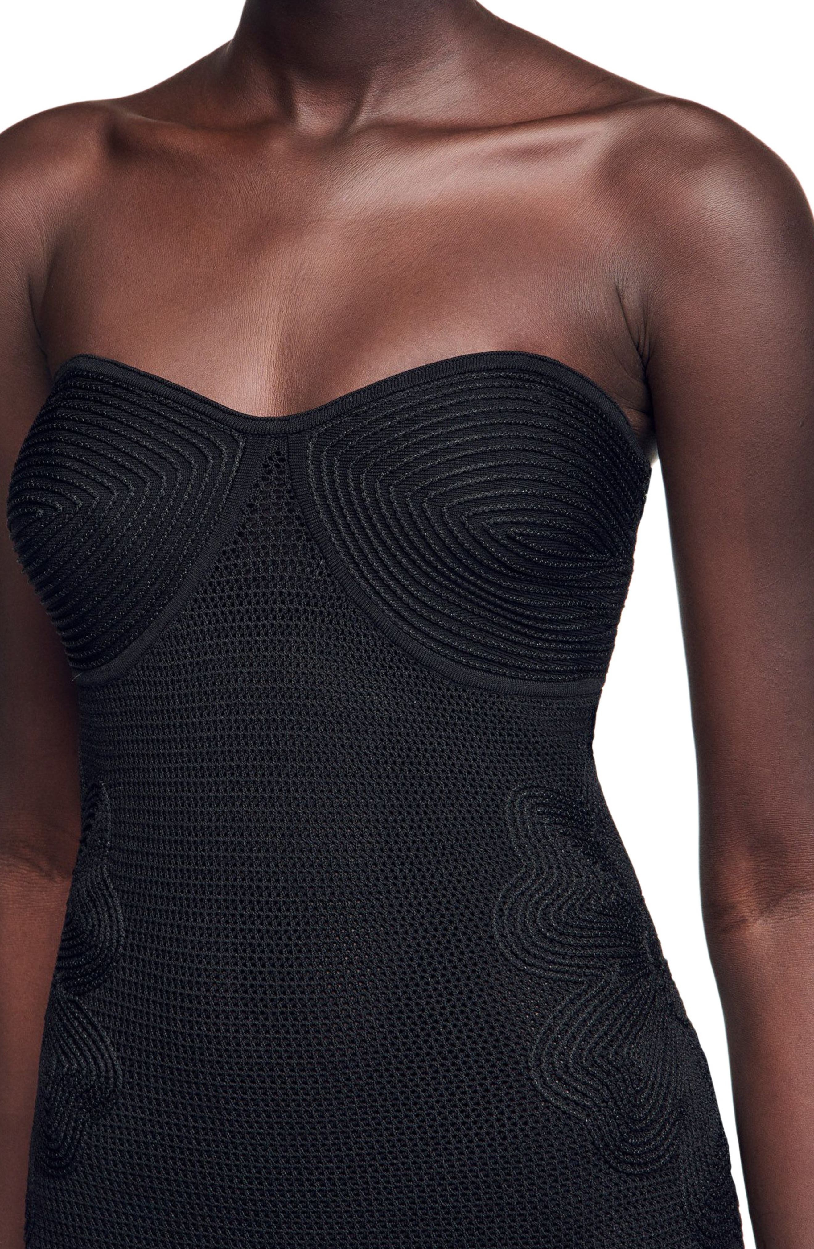 SANDRO Bustier knit dress in Black at Nordstrom - 5