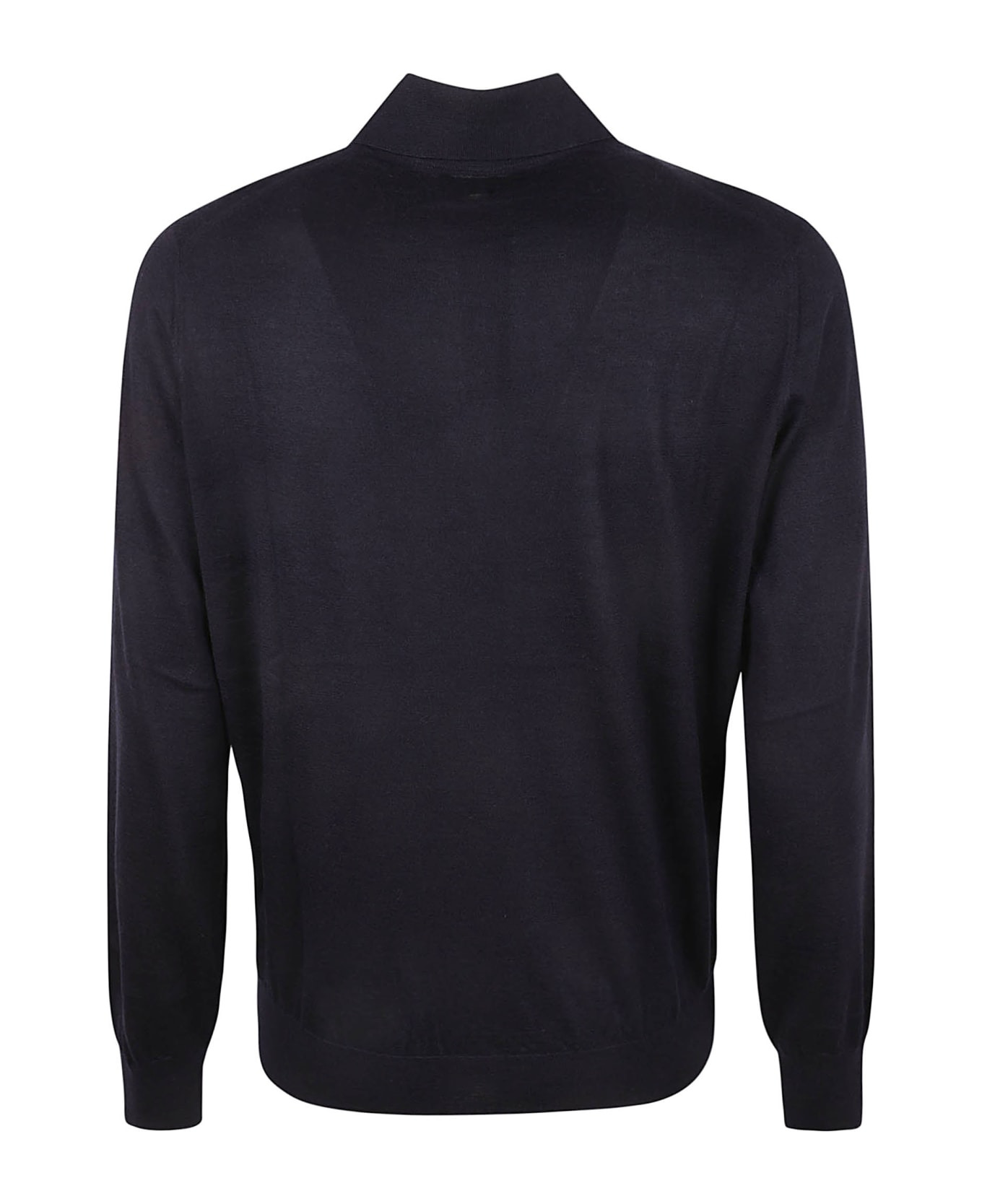 Long-sleeved Collared Sweater - 2