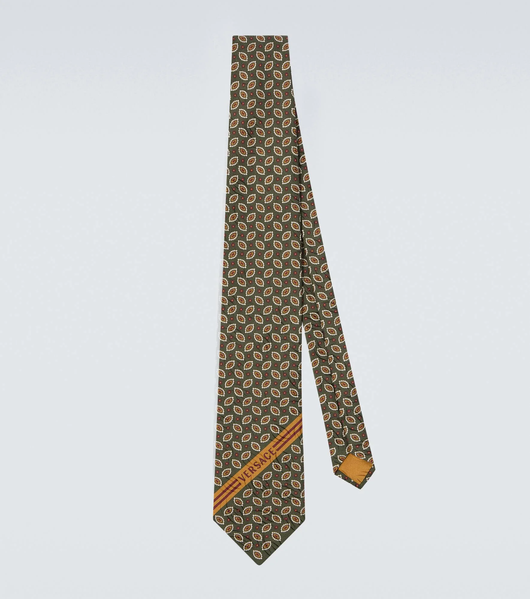 Logo printed silk tie - 1