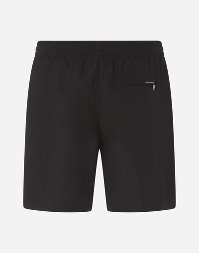 Dolce & Gabbana Mid-length swim trunks with branded side band outlook