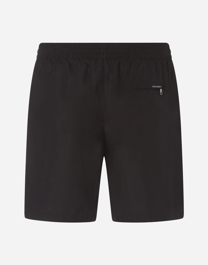 Dolce & Gabbana Mid-length swim trunks with branded side band outlook