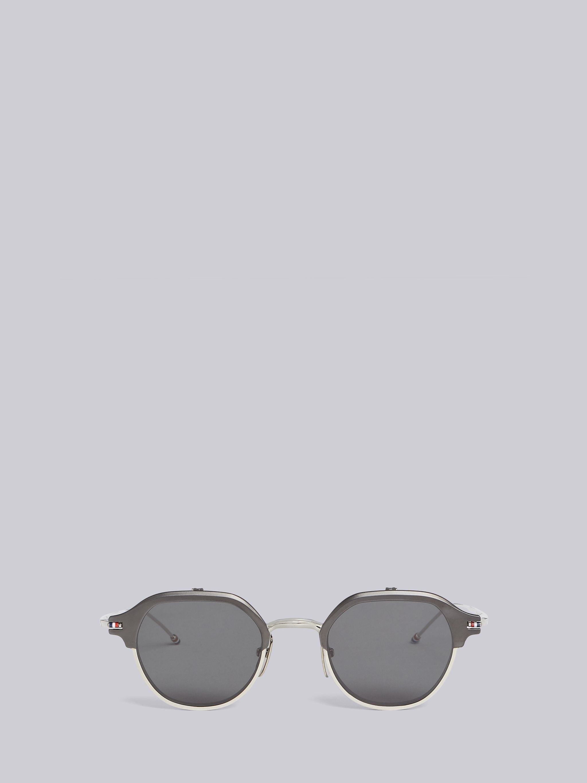 Silver & Black Iron Sunglasses - 1