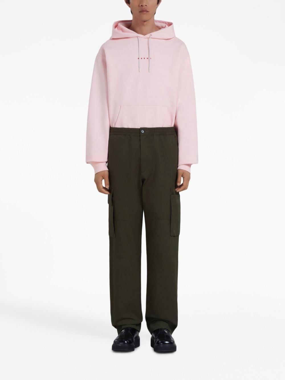 straight-leg cotton cargo trousers - 3