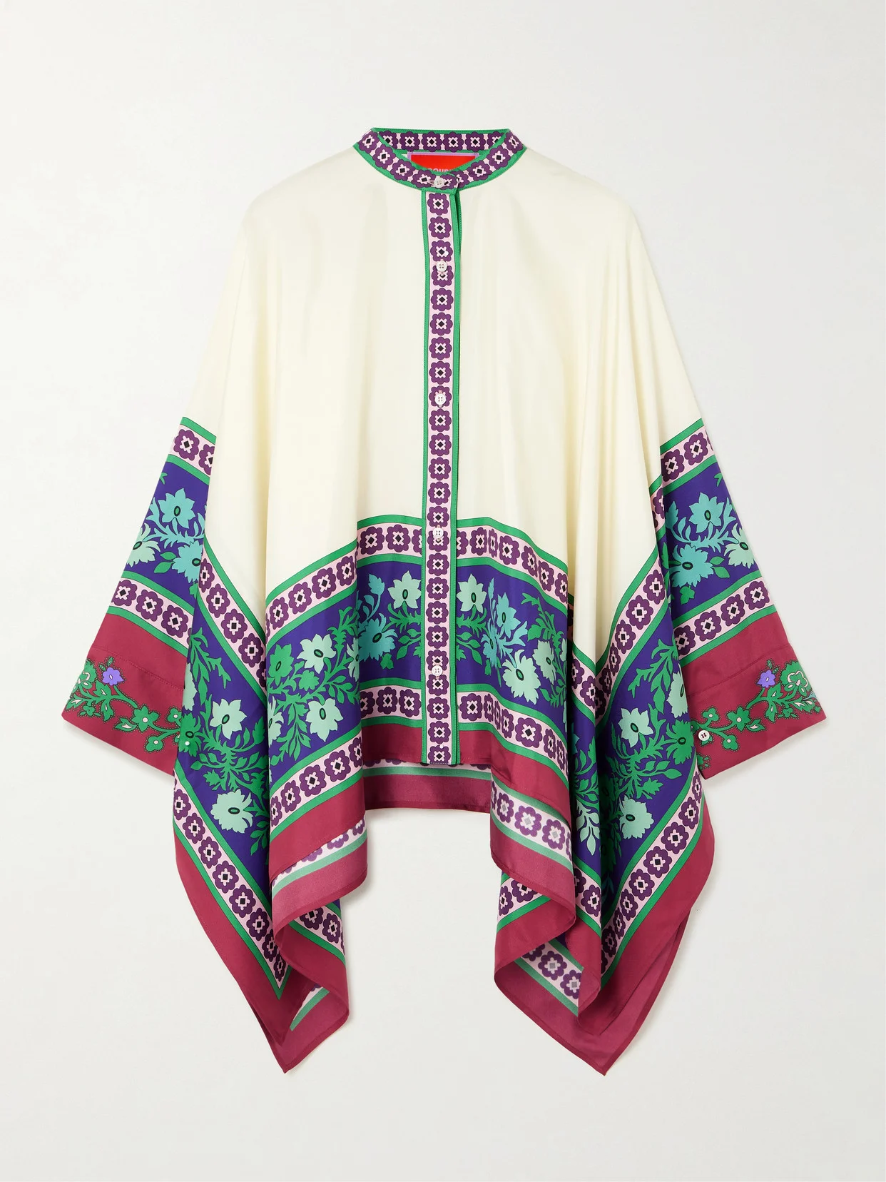 Foulard Printed Silk Blouse - 1