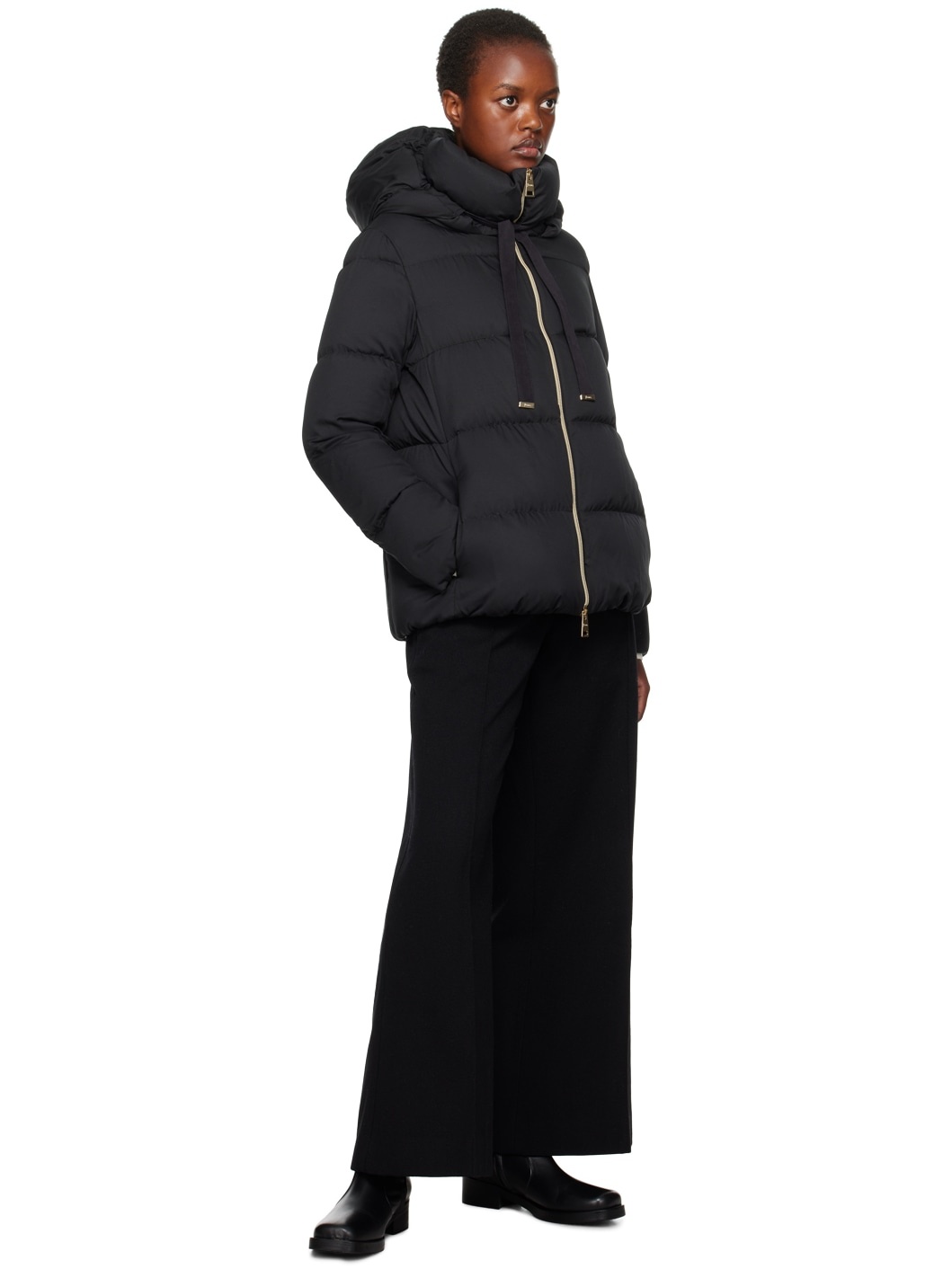 Black Arendelle Down Jacket - 4