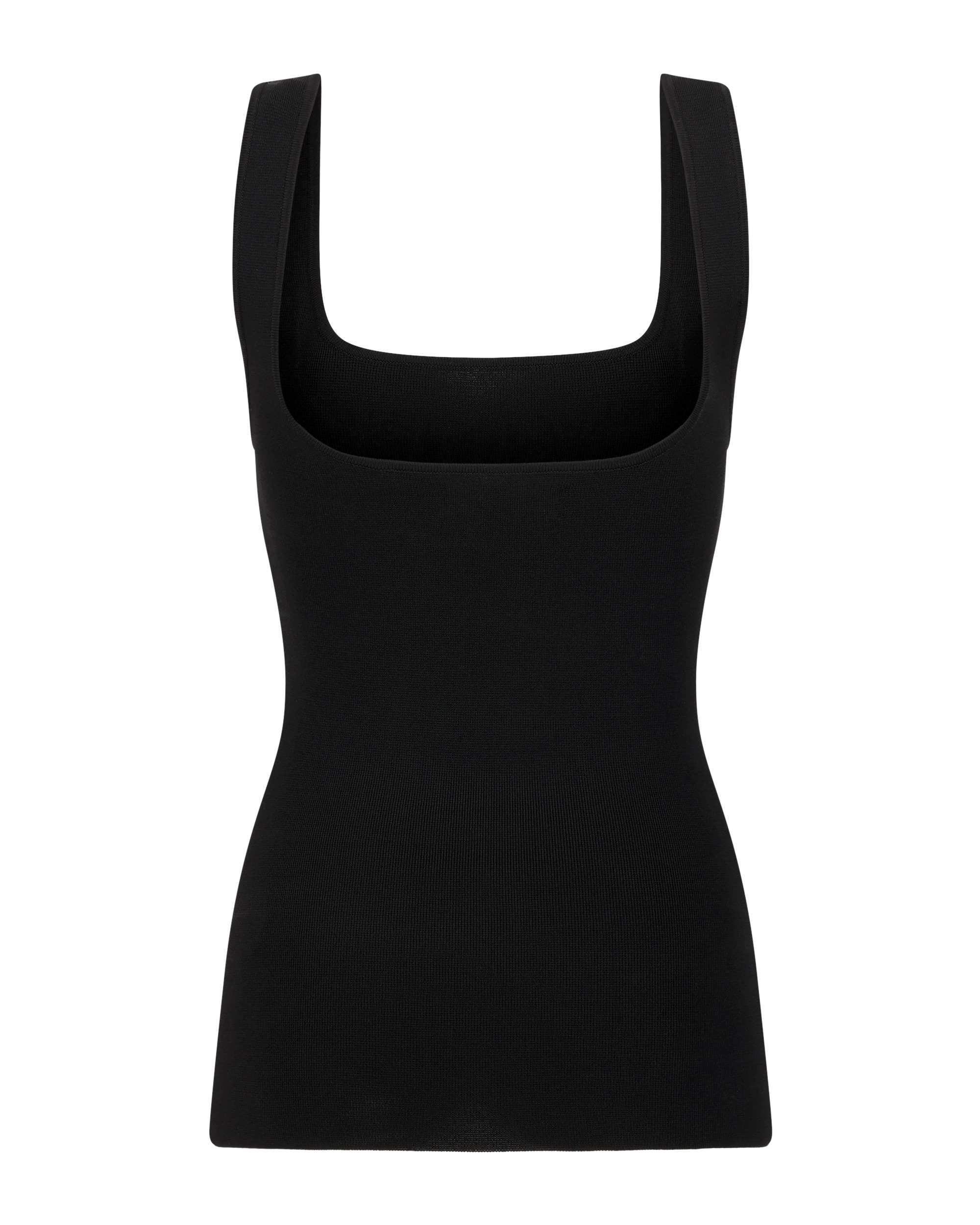 SQUARED NECK TOP BLACK - 7
