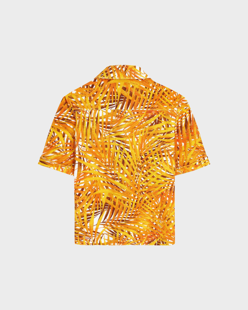 WOMEN TERRY POLO SHIRT PALM LEAVES 2