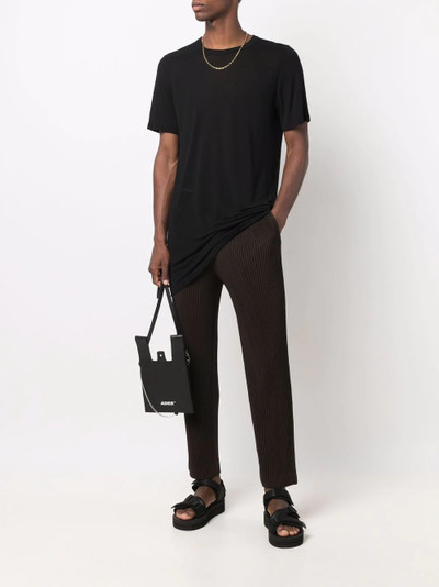 ISSEY MIYAKE plisse-detail straight-leg trousers outlook