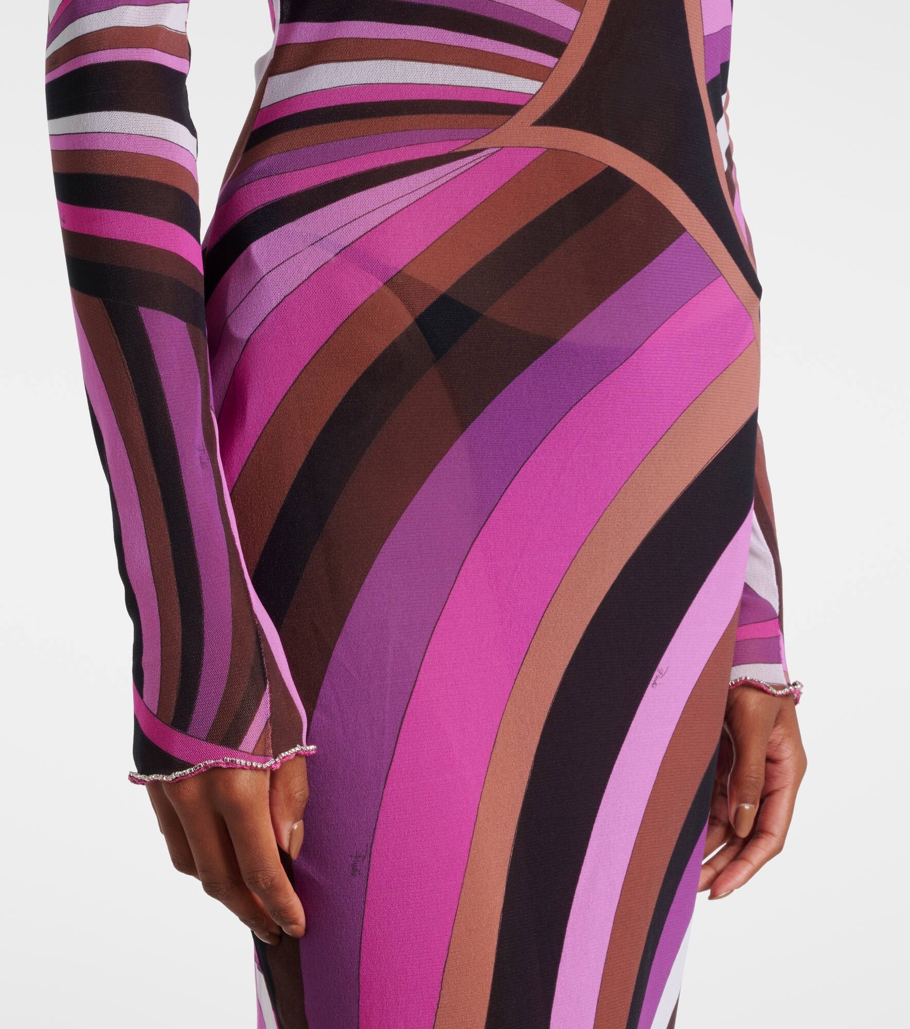 Iride sheer tulle maxi dress - 5