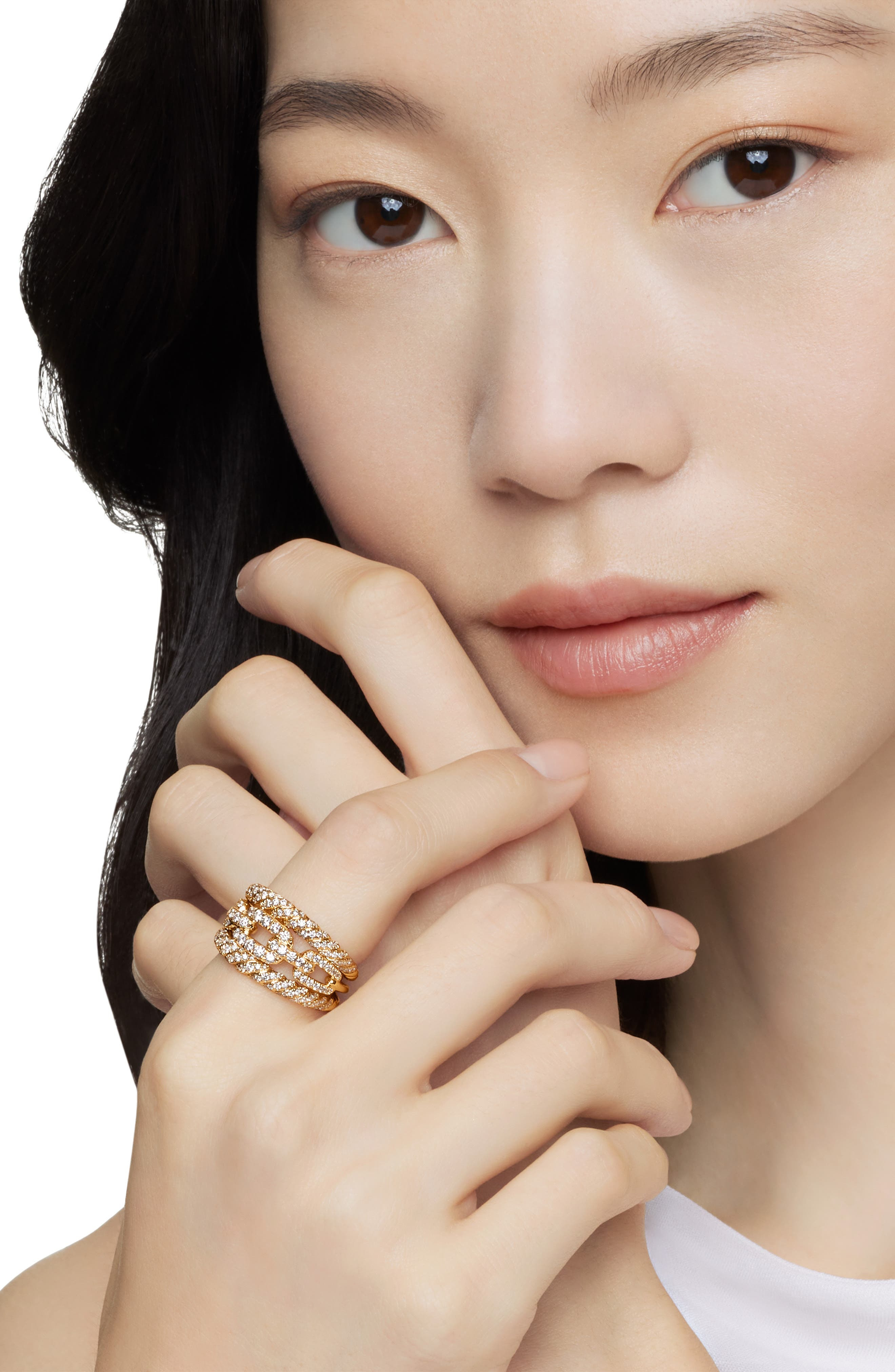 David Yurman Stax Diamond Stack Ring in Yellow Gold at Nordstrom - 3