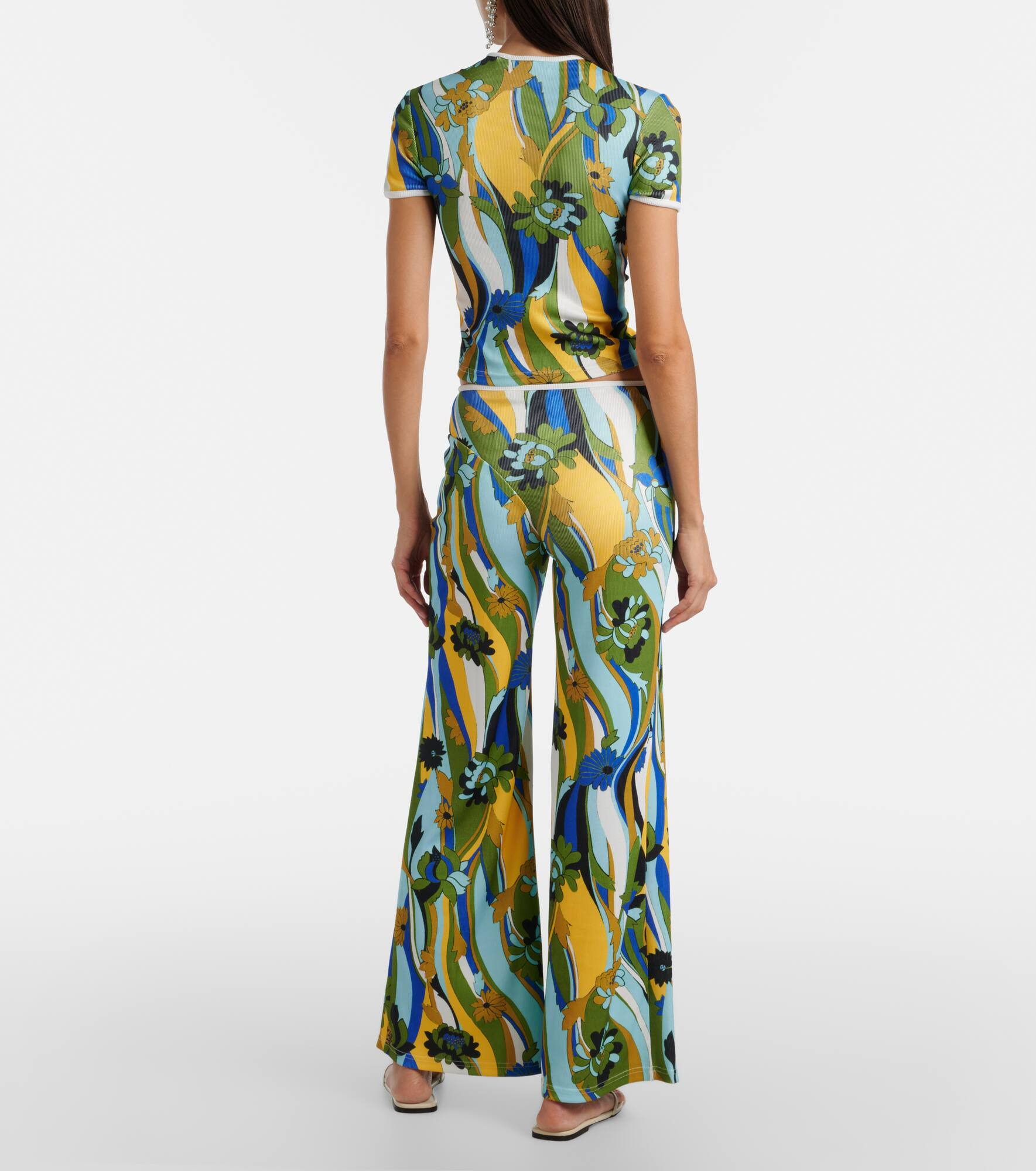 Acidic Floral cropped T-shirt - 3