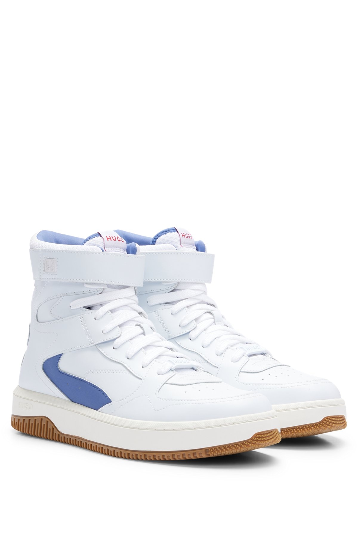 BASKETBALL-INSPIRED HIGH-TOP TRAINERS WITH LEATHER AND MESH - 2