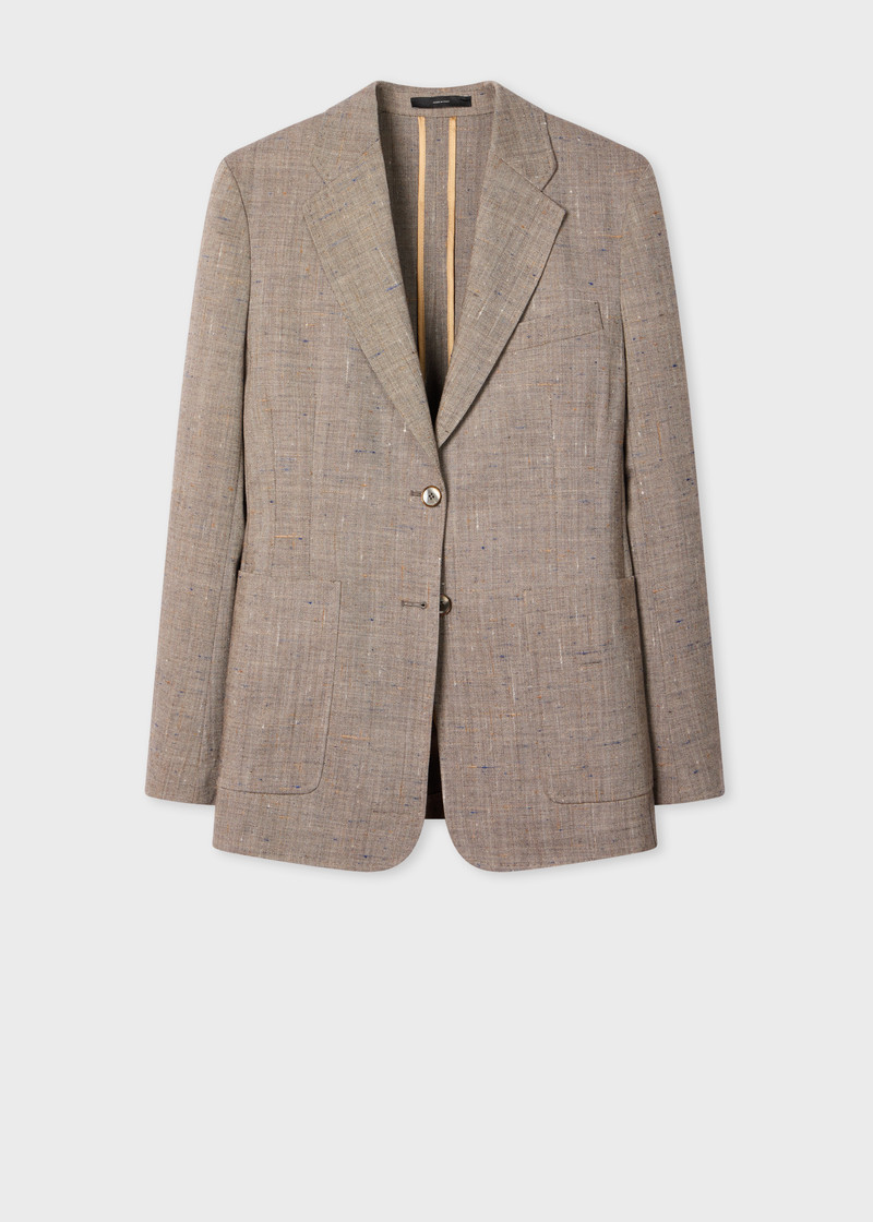 Women's Unlined Grey Flecked Tweed Blazer 1