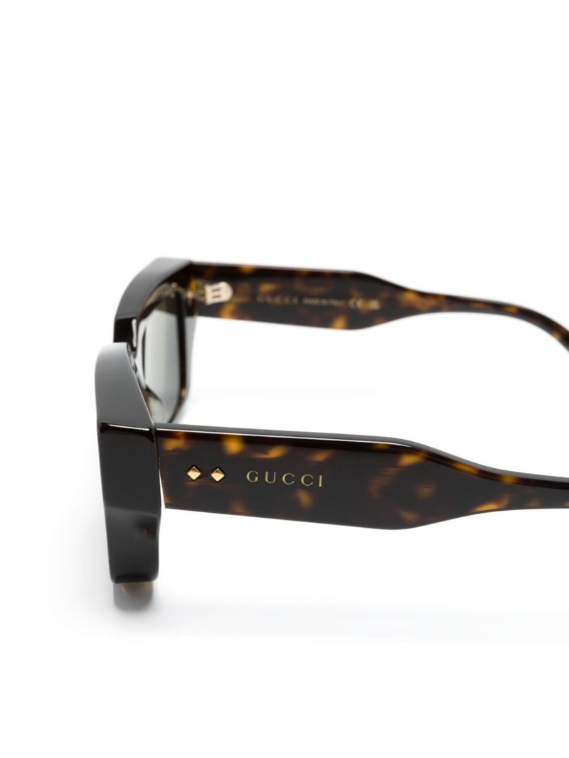 tortoiseshell 직사각형 프레임 선글라스 3