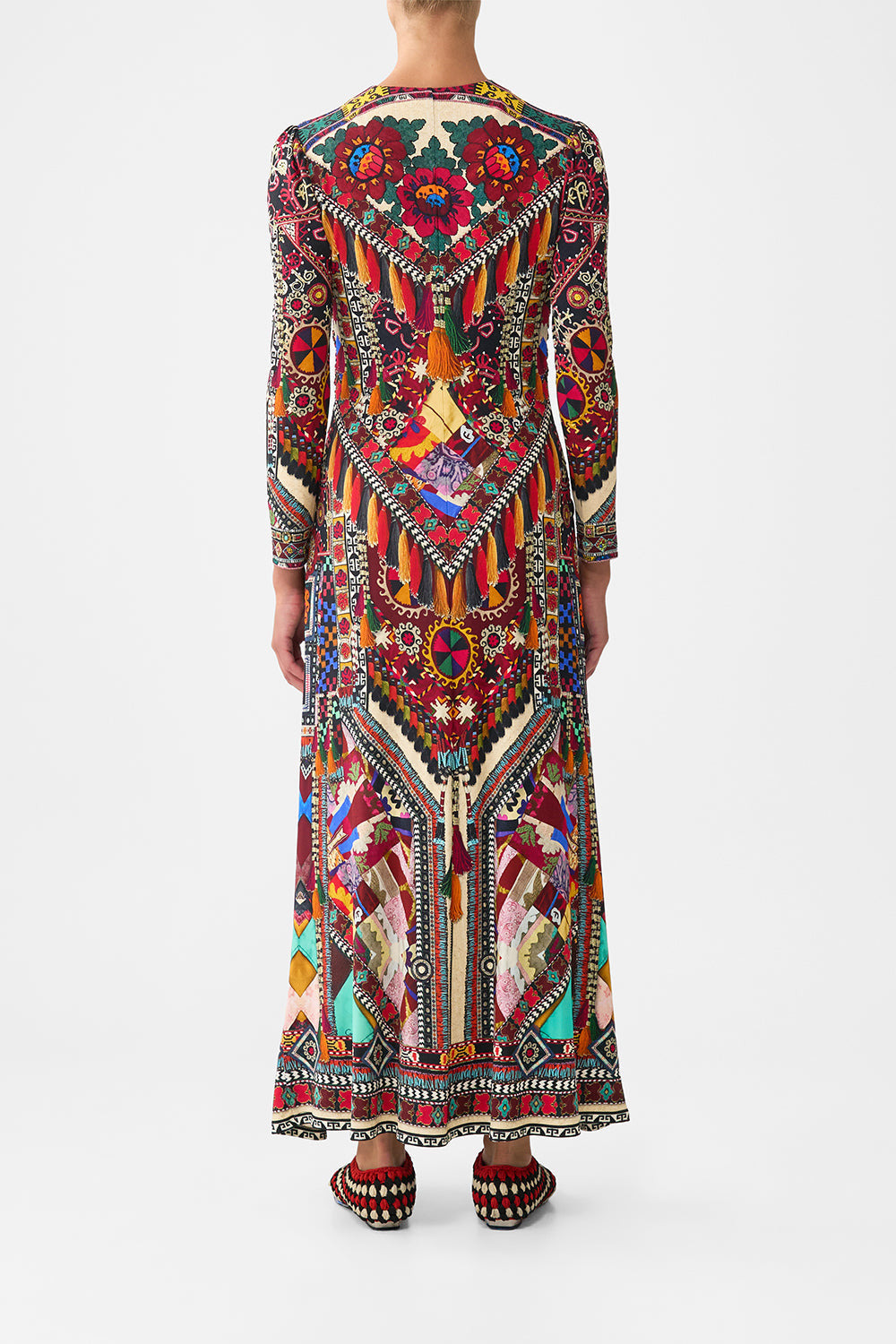 GATHERED JERSEY LONG DRESS - 3