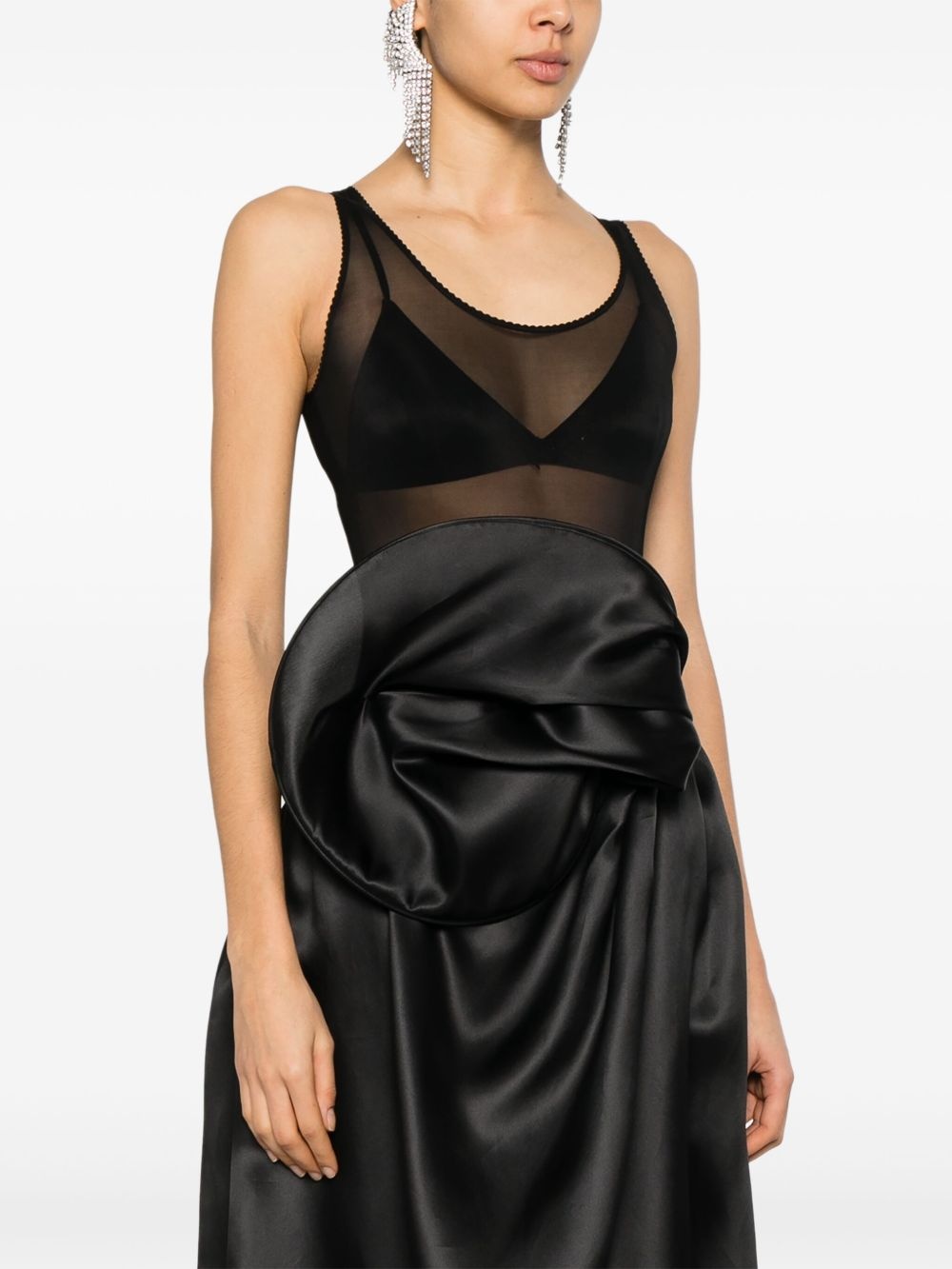 mesh scalloped bodysuit - 3