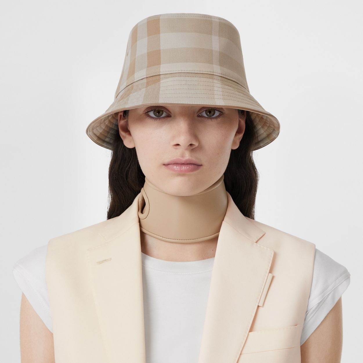 Check Cotton Bucket Hat - 2