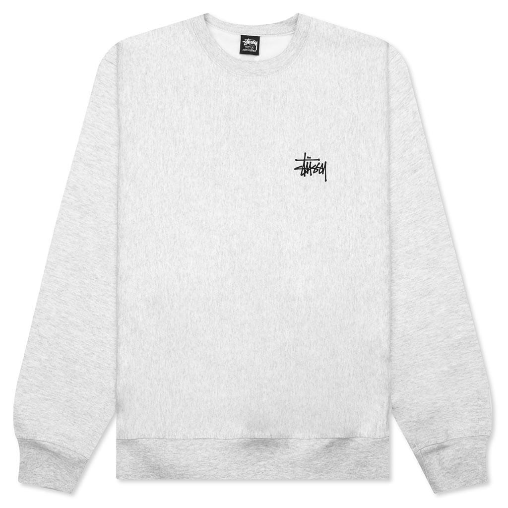 BASIC STUSSY CREW - ASH HEATHER - 1