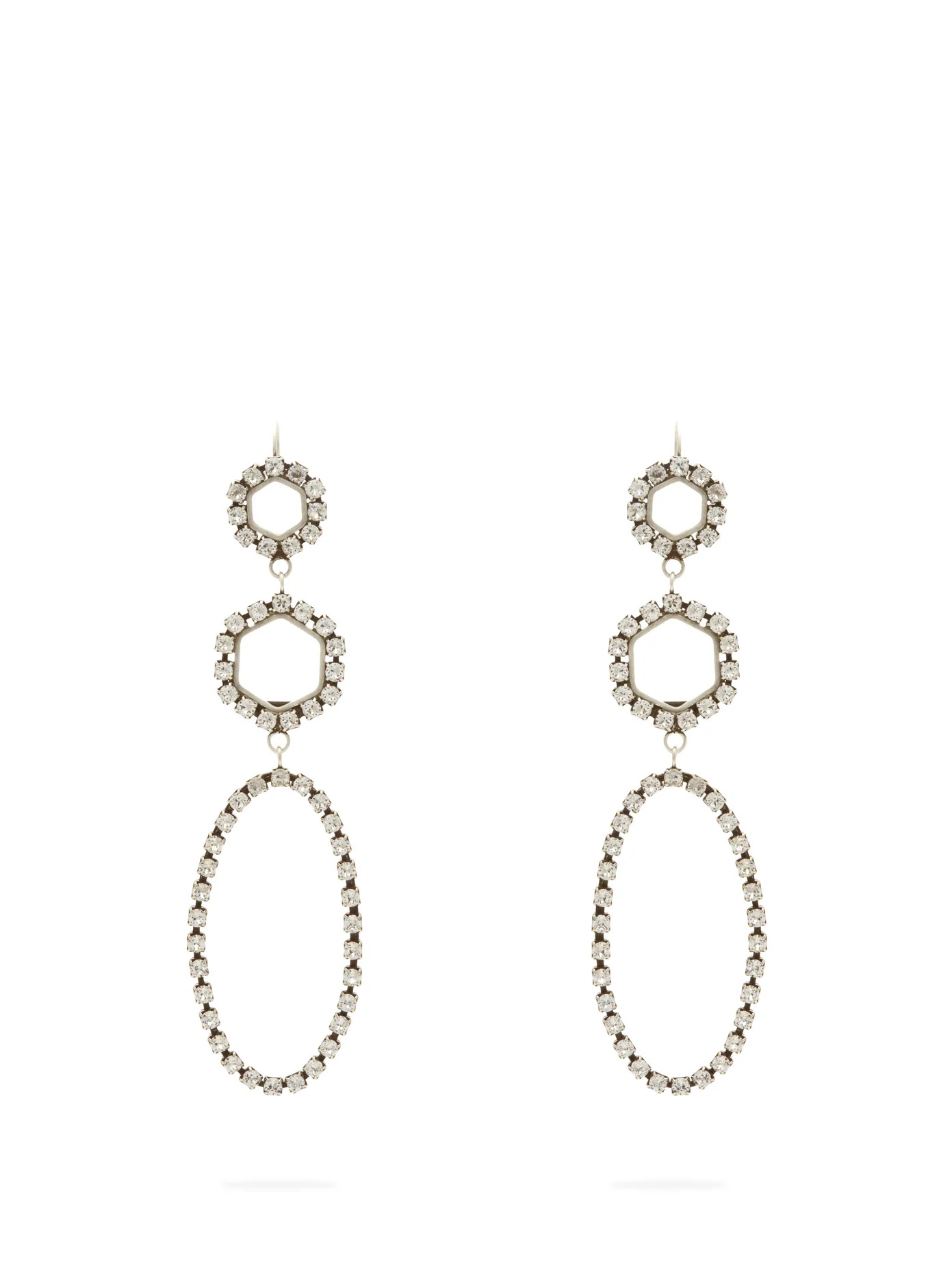 Crystal-embellished drop earrings - 1