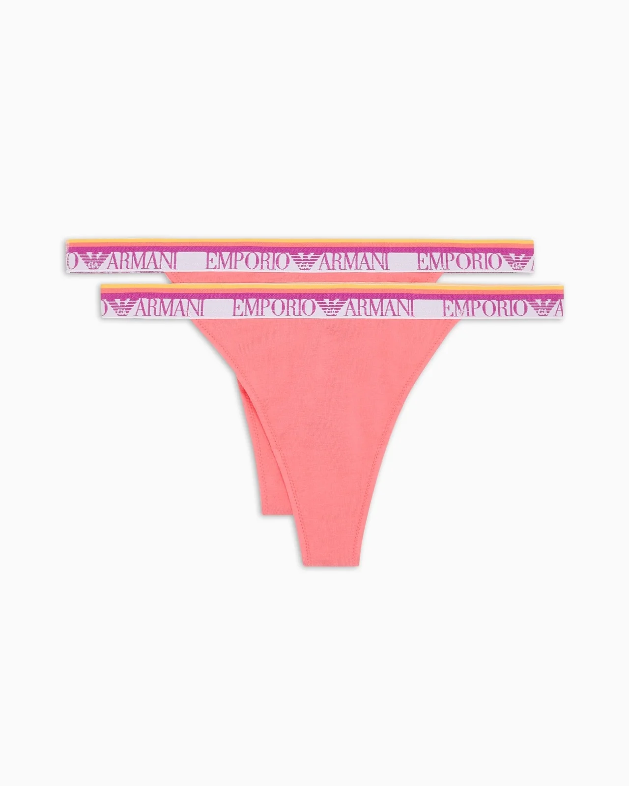 TWO-PACK OF ASV ICONIC ORGANIC-COTTON THONGS WITH LOGO WAISTBAND - 1