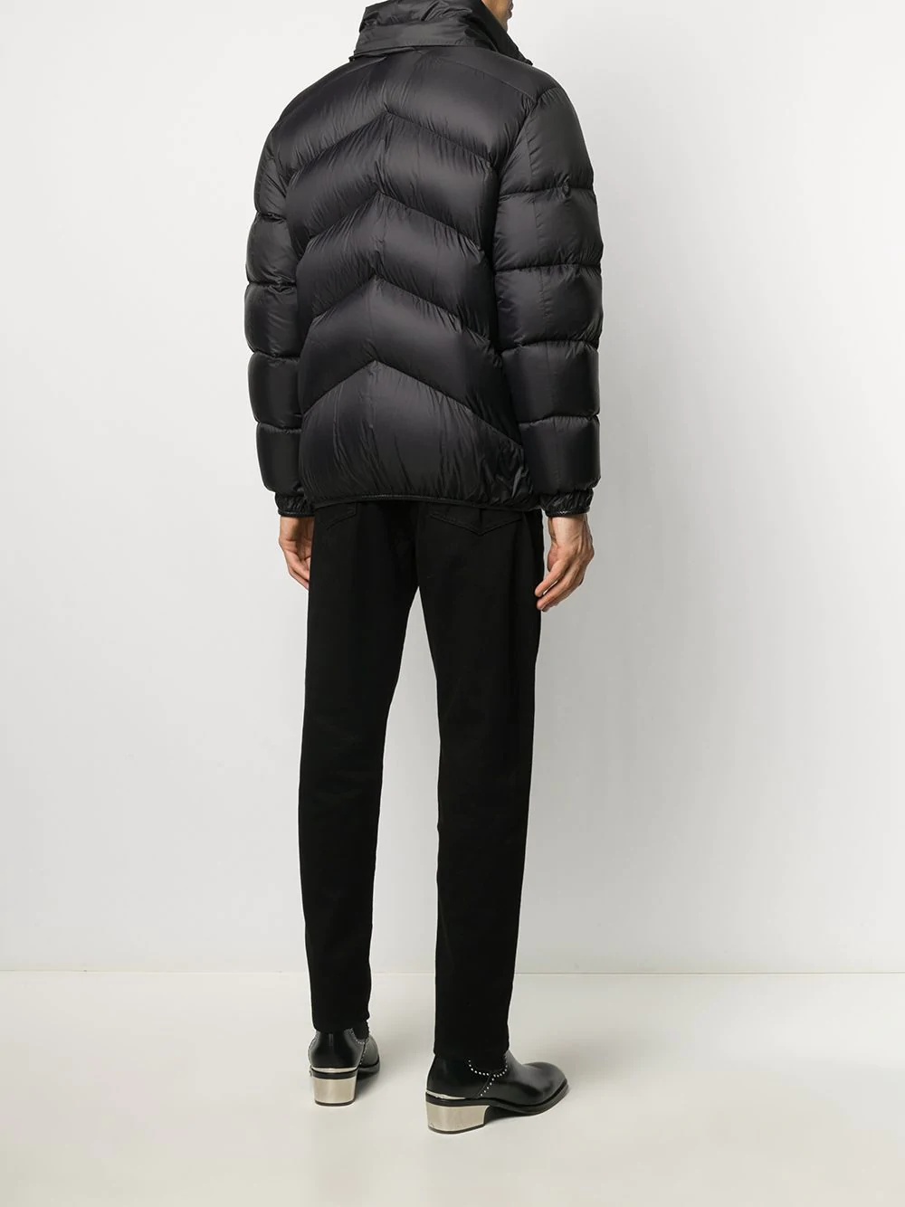 hooded padded down jacket - 6