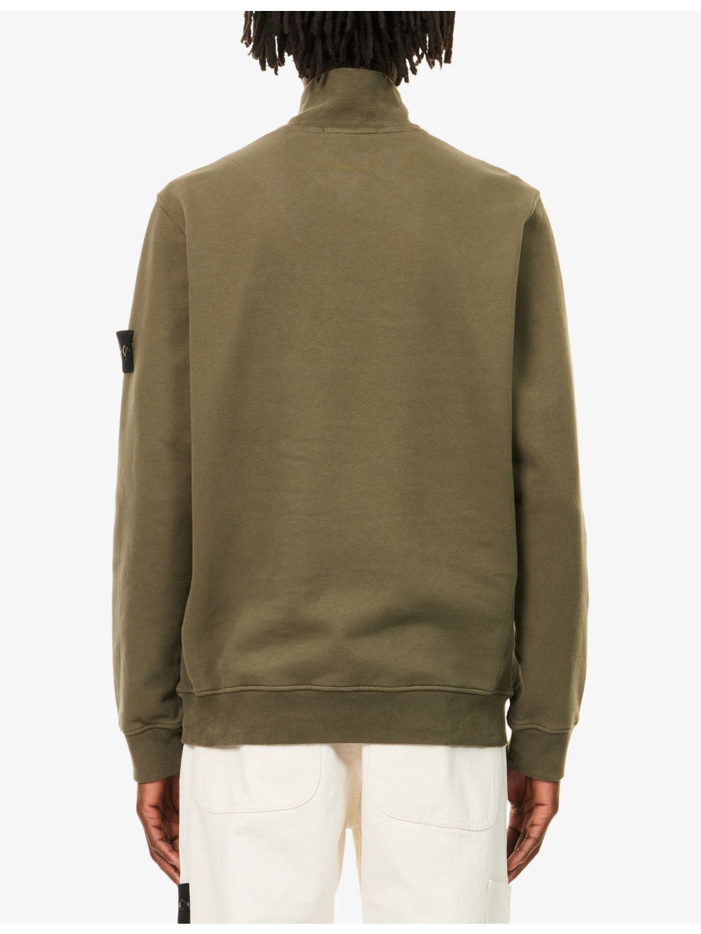 Logo-Patch High-Neck Cotton-Jersey Sweatshirt - 4