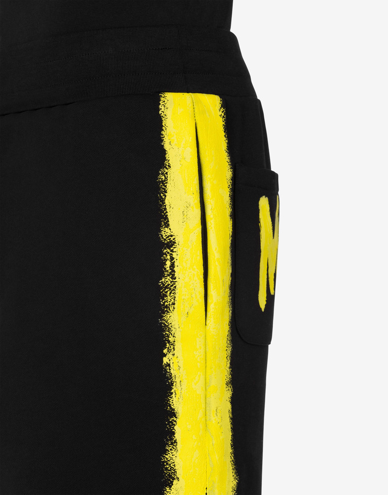 MOSCHINO PAINT ORGANIC FLEECE BERMUDA SHORTS 4