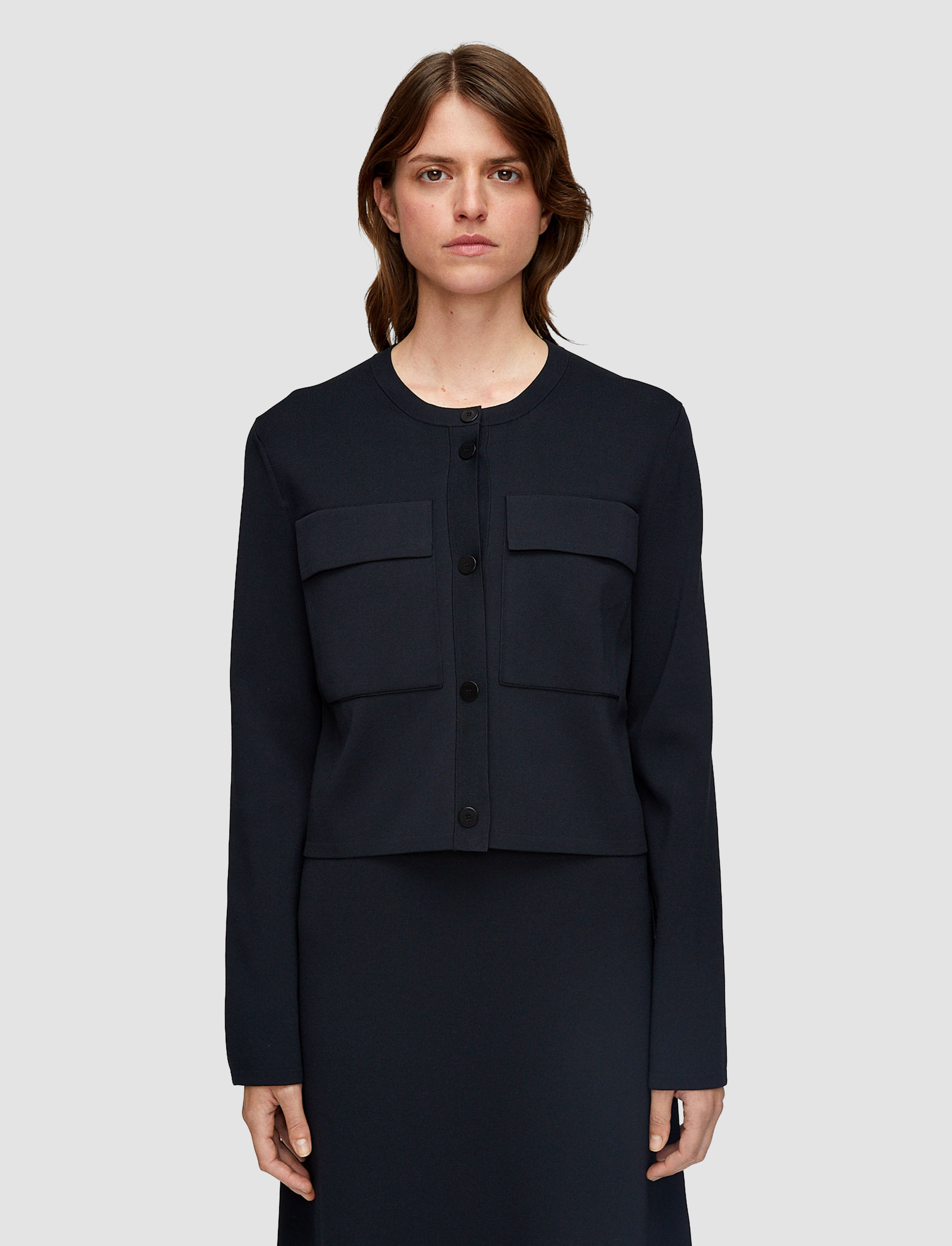Viscose Knit Stretch Cardigan Jacket - 3