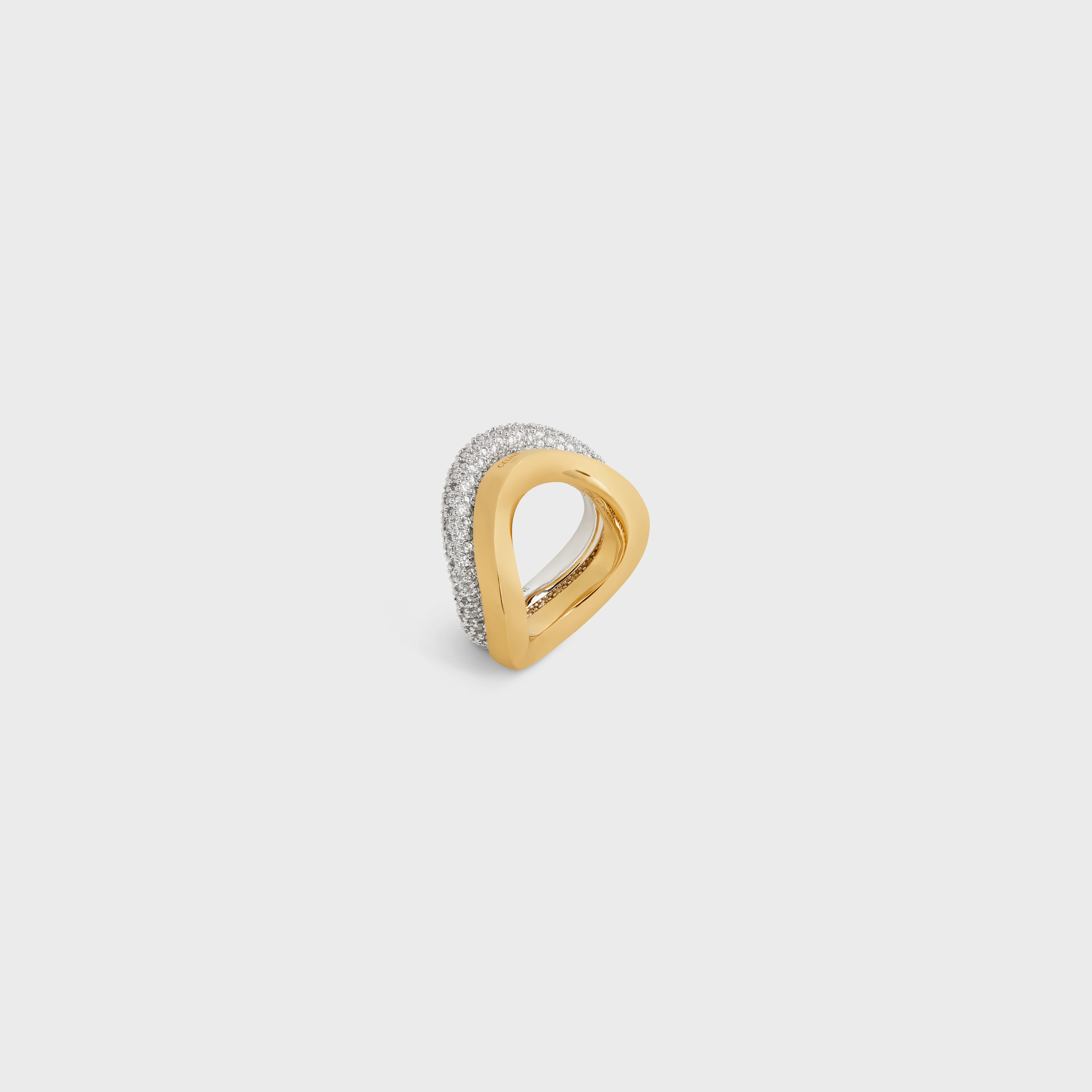Formes Abstraites Set of Rings in Strass and Brass with Gold and Rhodium finish - 2