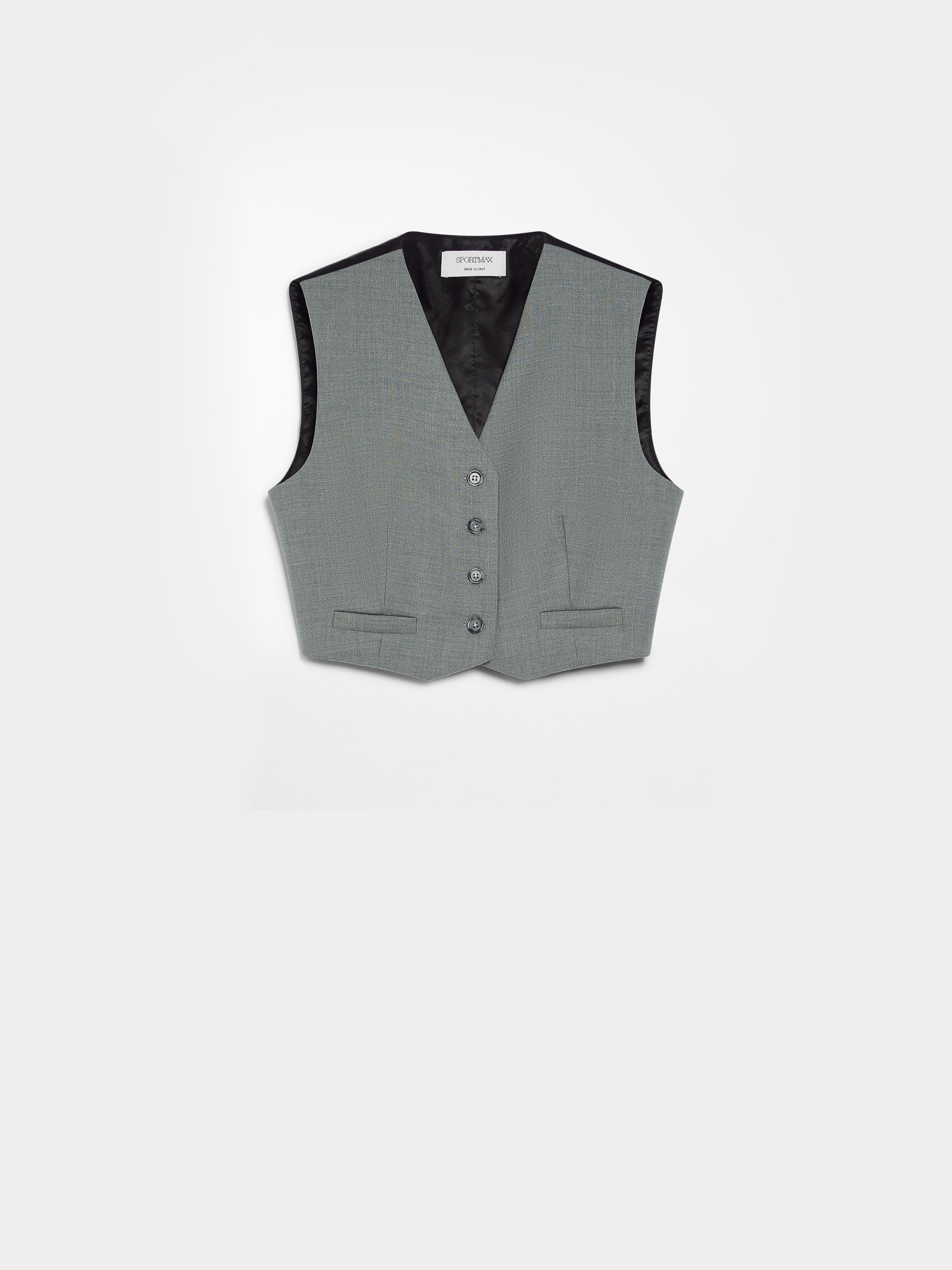 ADESSO1234 Cropped stretch wool waistcoat - 1