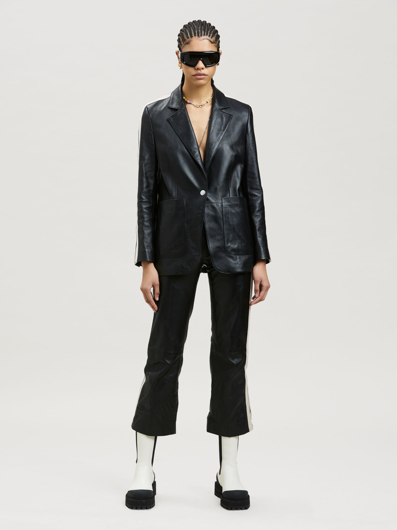 Palm Angels LEATHER TRACK BLAZER outlook