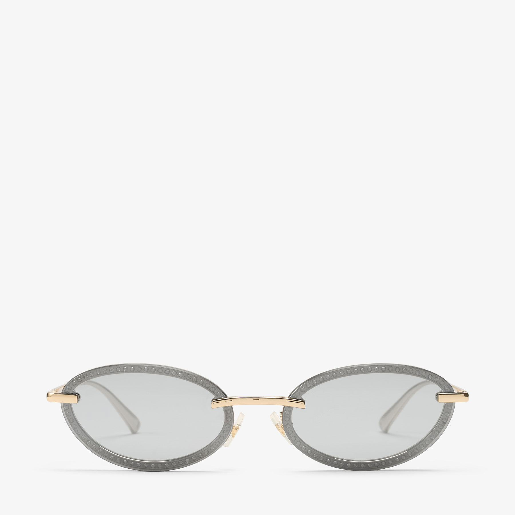 Zina
Pale Gold Oval Sunglasses - 1