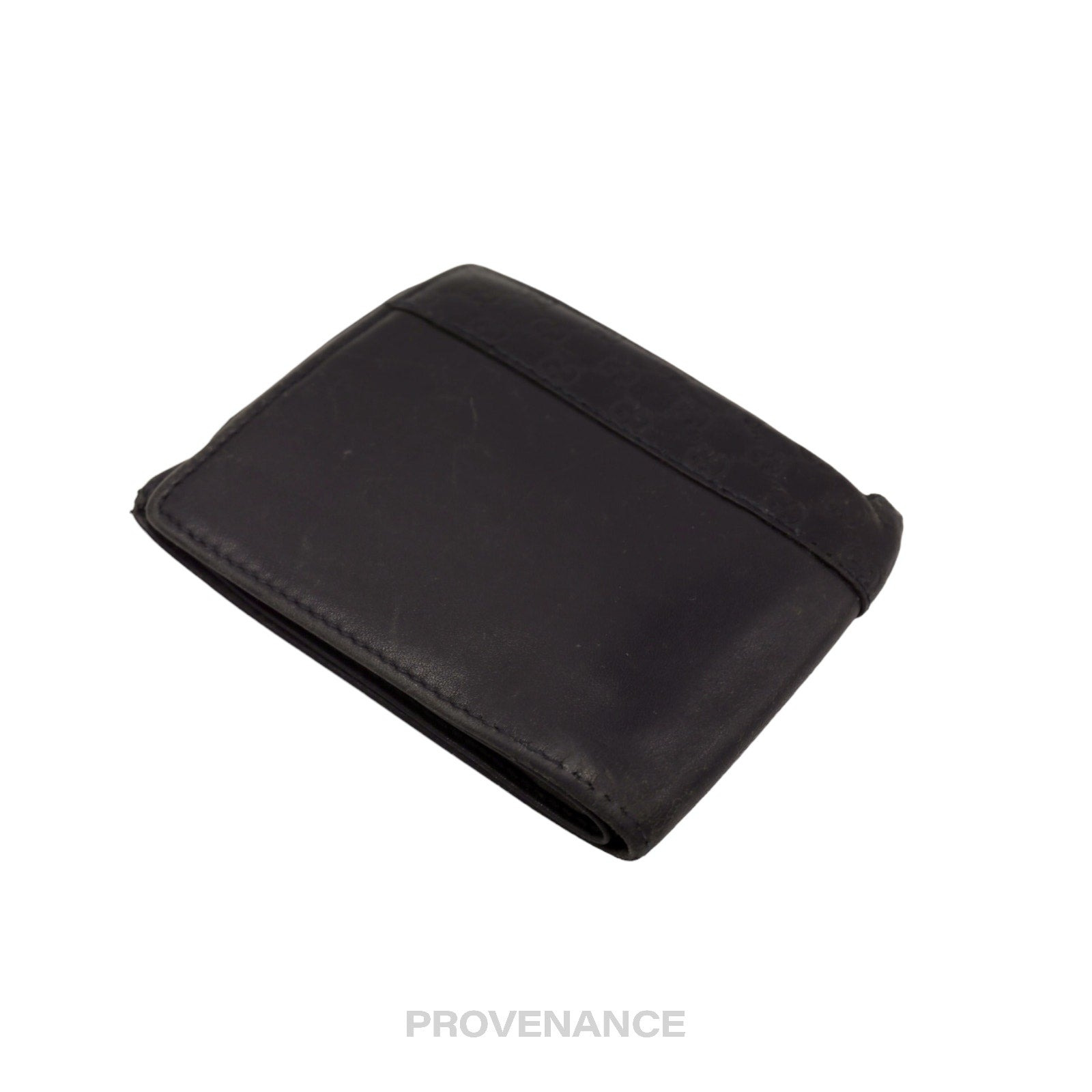 Gucci Bifold Wallet - Black Micro Guccissima Leather - 4