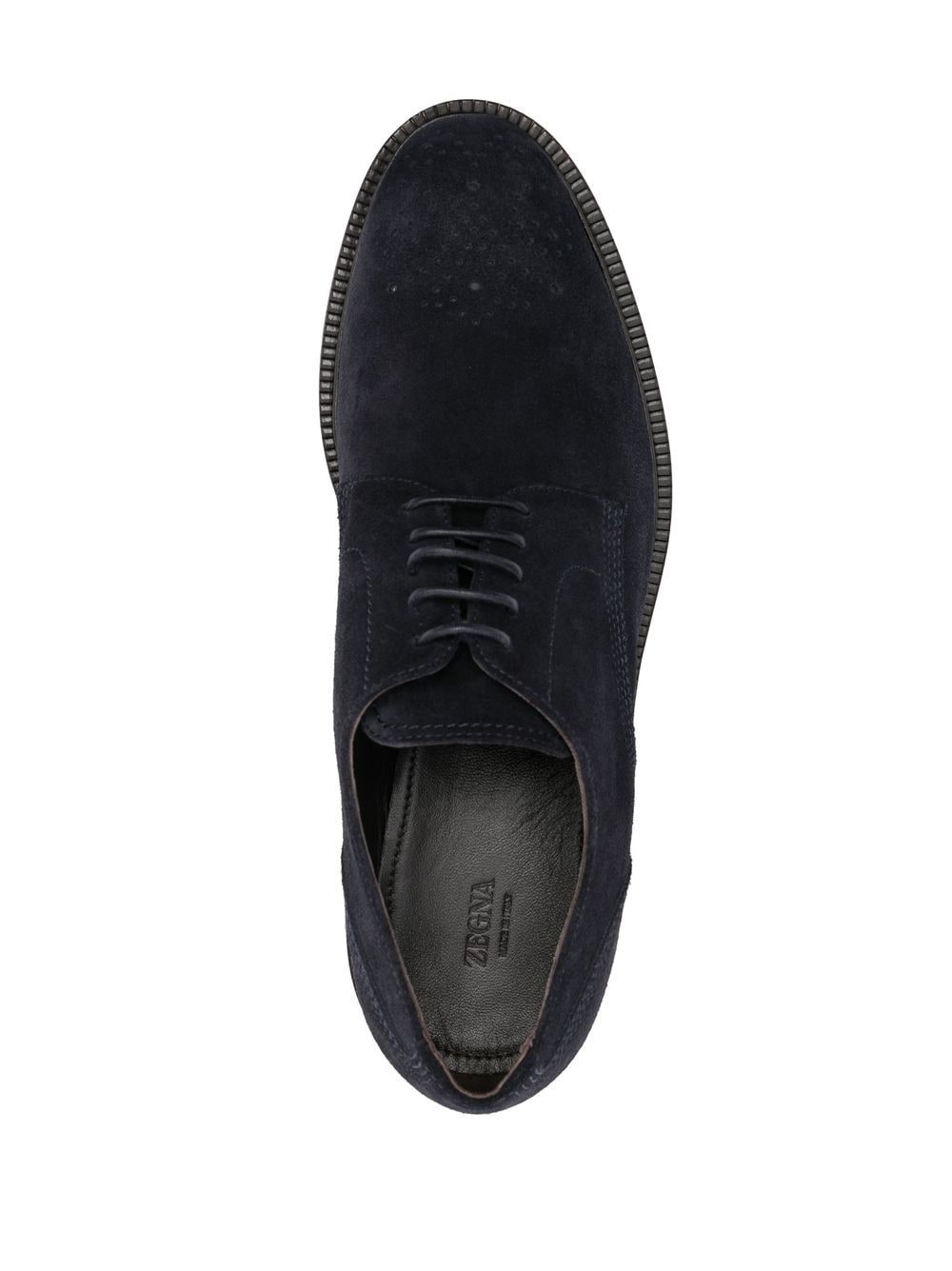 suede lace-up derby shoes - 4