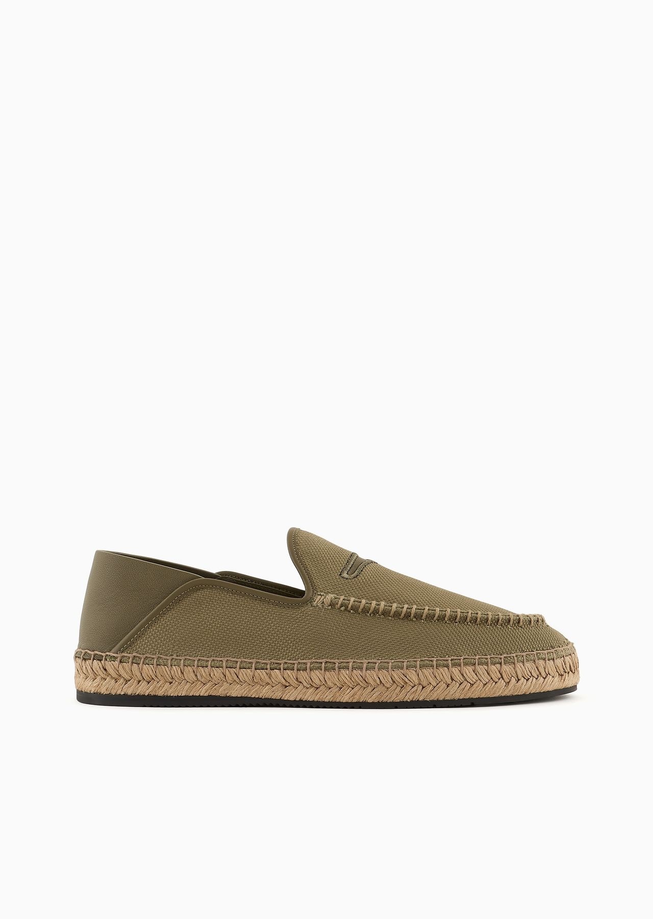 Canvas and leather espadrilles - 1