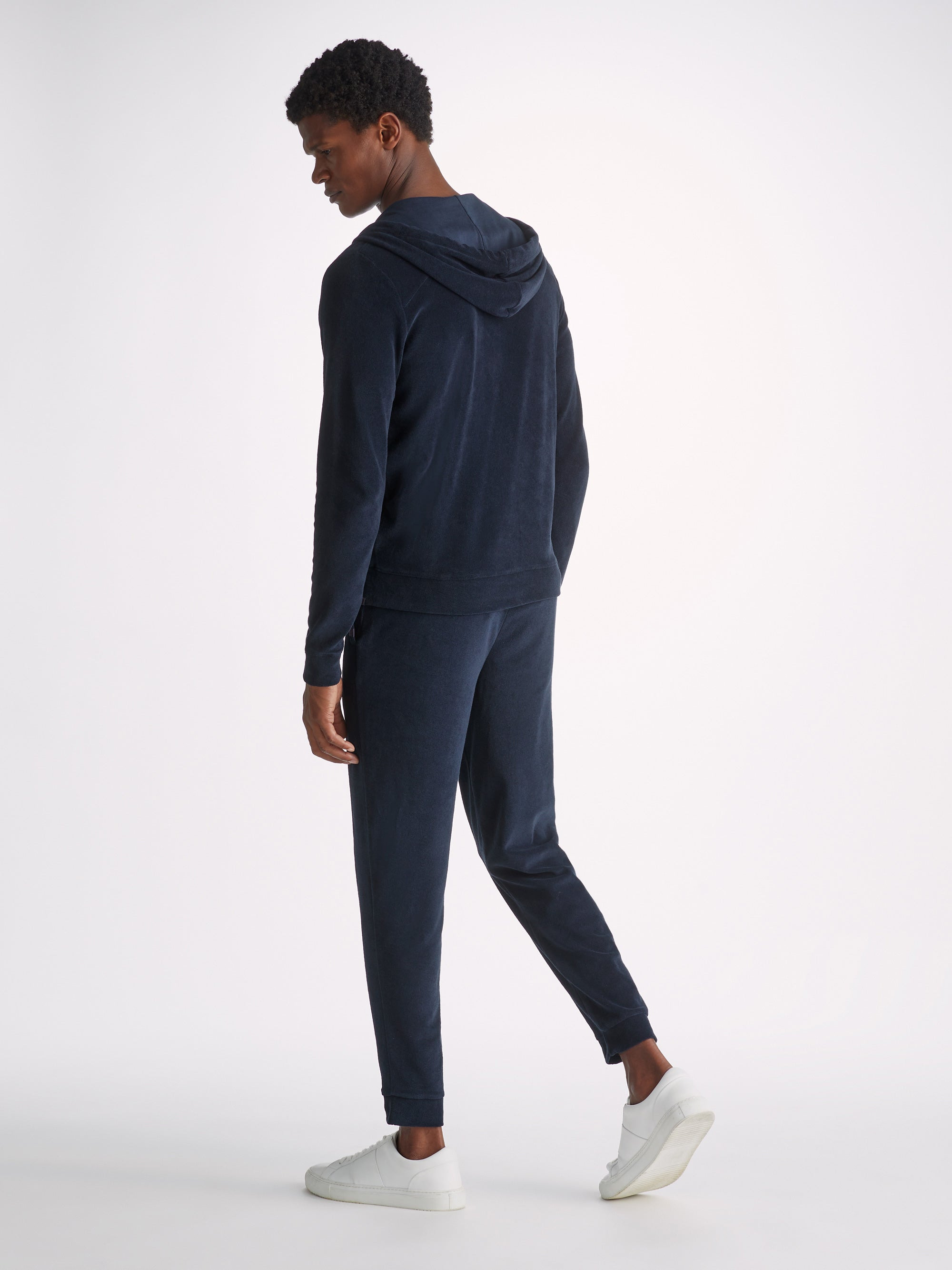 Men's Hoodie Isaac Terry Cotton Navy - 4