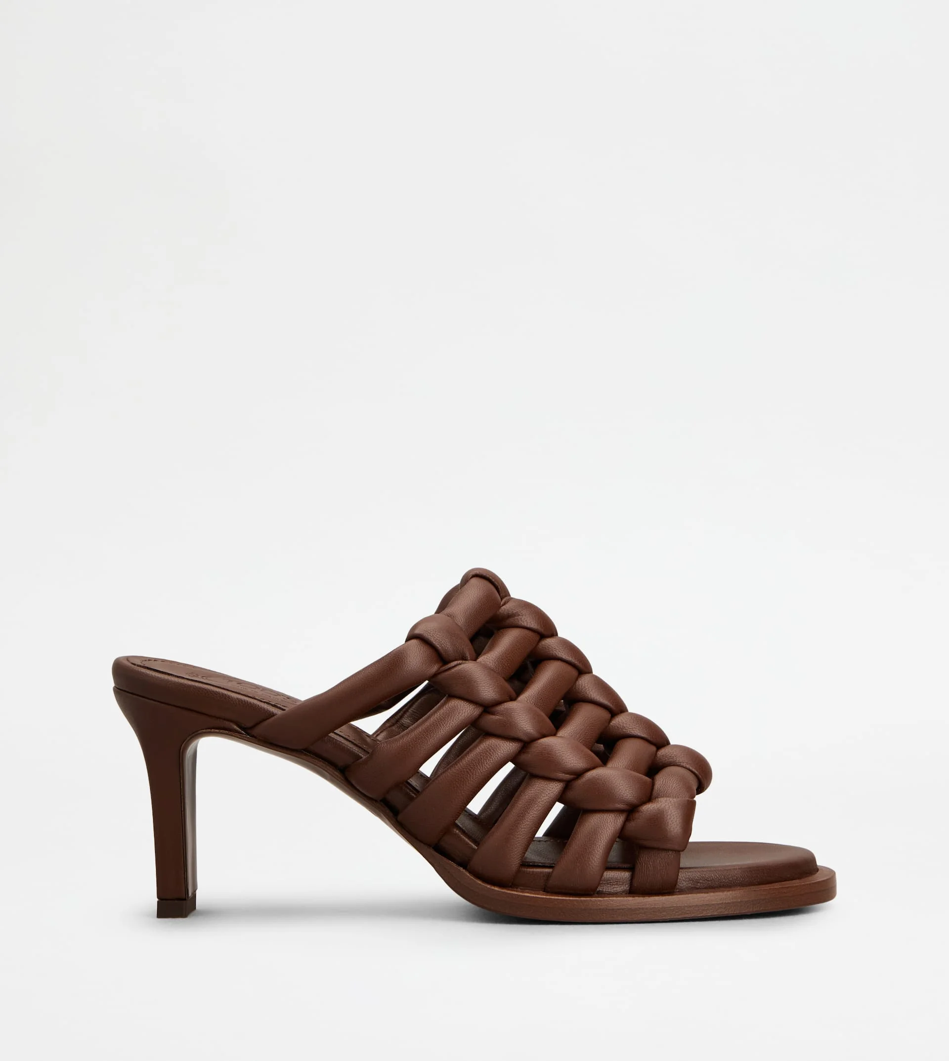 MULES IN NAPPA LEATHER - BROWN - 1
