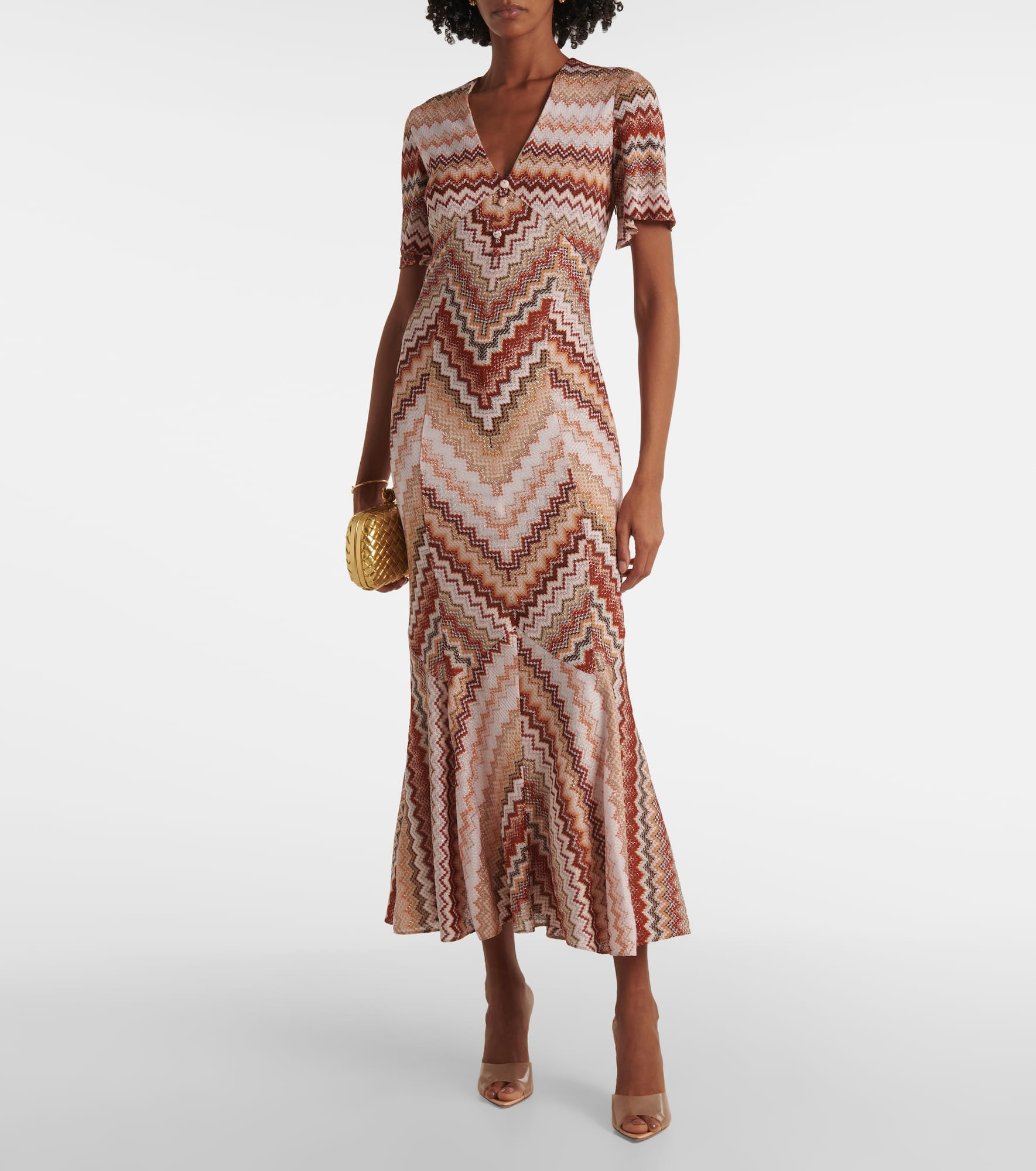 Zigzag lamé maxi dress - 2