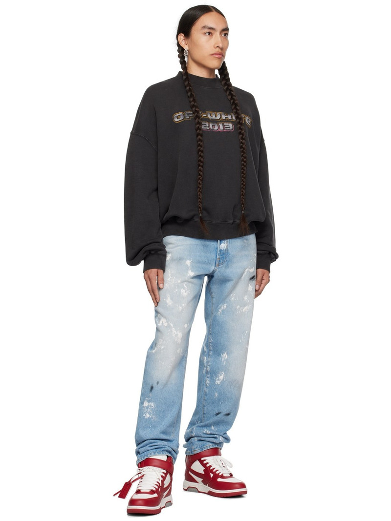 Silver Texture Circle Arrow Mono Single Earring 4