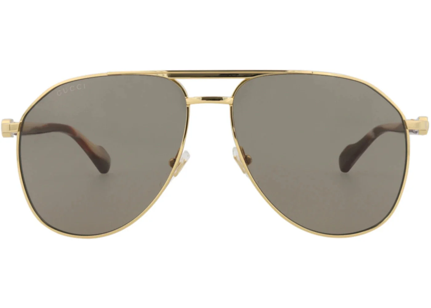 Gucci Aviator-Frame Metal Sunglasses Gold Gold Brown (GG1220S-30013416-002) - 1