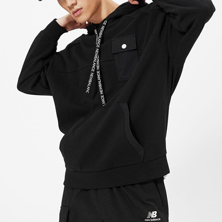 New Balance Men's New Balance Solid Color Casual Hooded Pullover Long Sleeves Black AMT13363-BK - 3