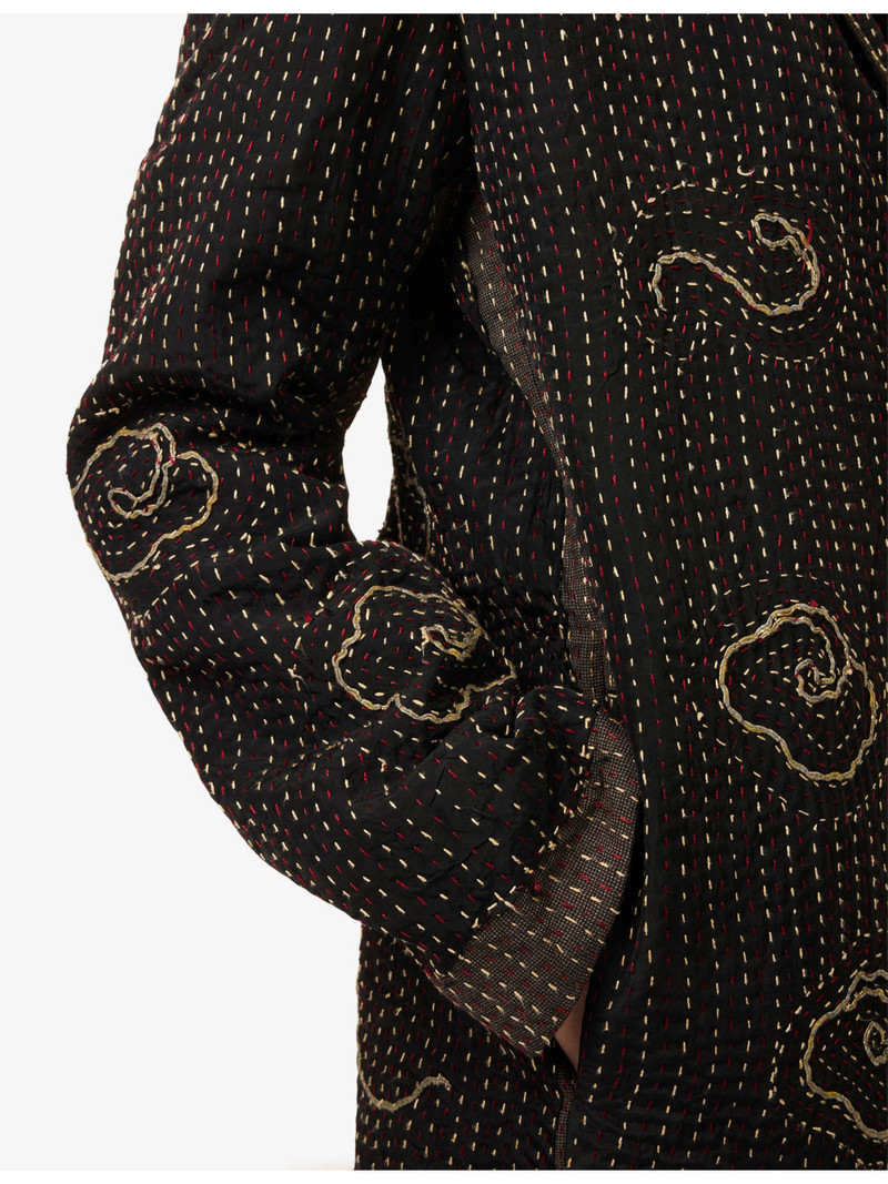 Pacho Embroidered Wool-And-Silk Coat 5