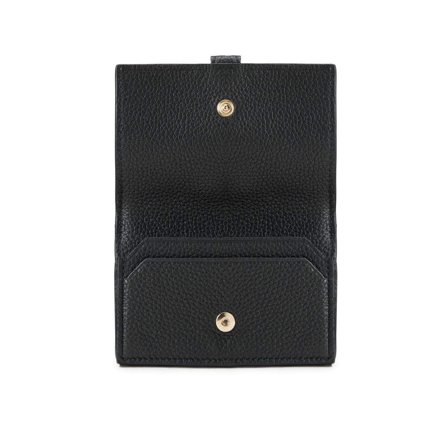 Black tumbled leather credit card holder - 3