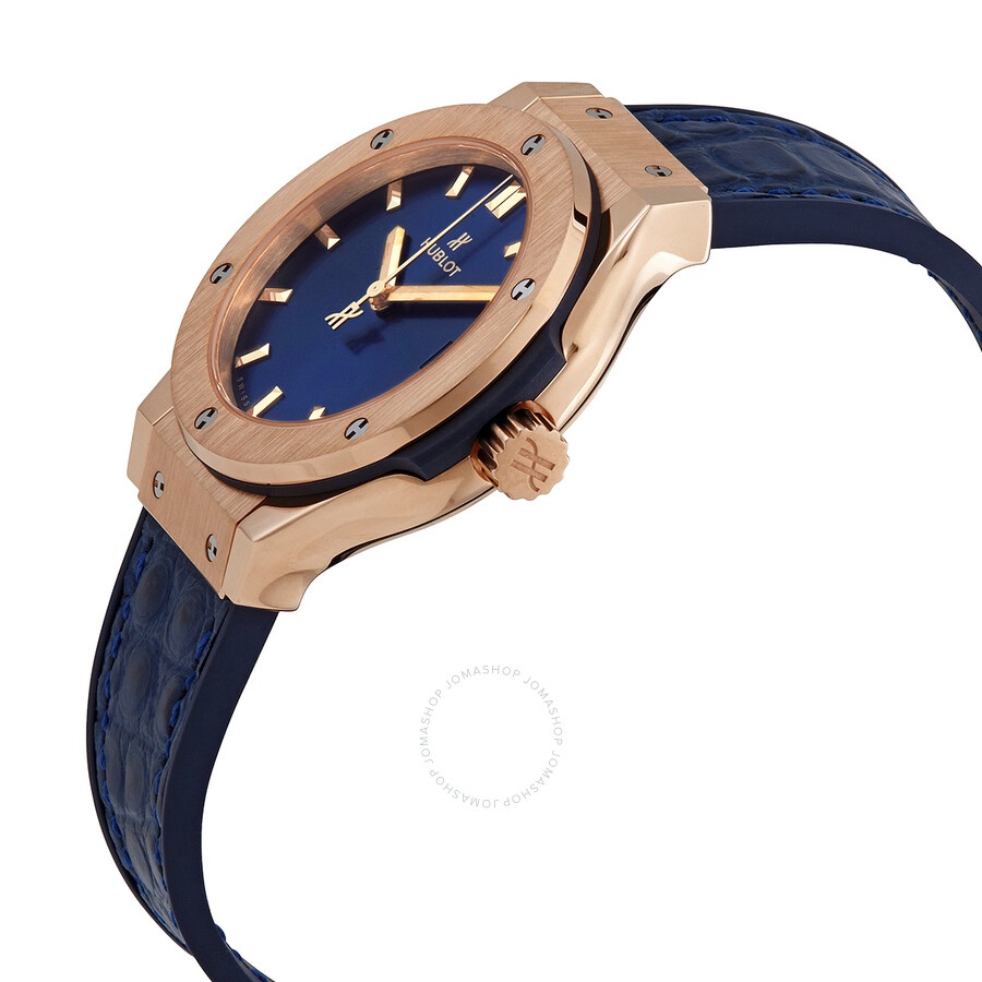Hublot Classic Fusion Blue Dial 18kt Rose Gold Ladies Watch 581.OX.7180.LR - 2