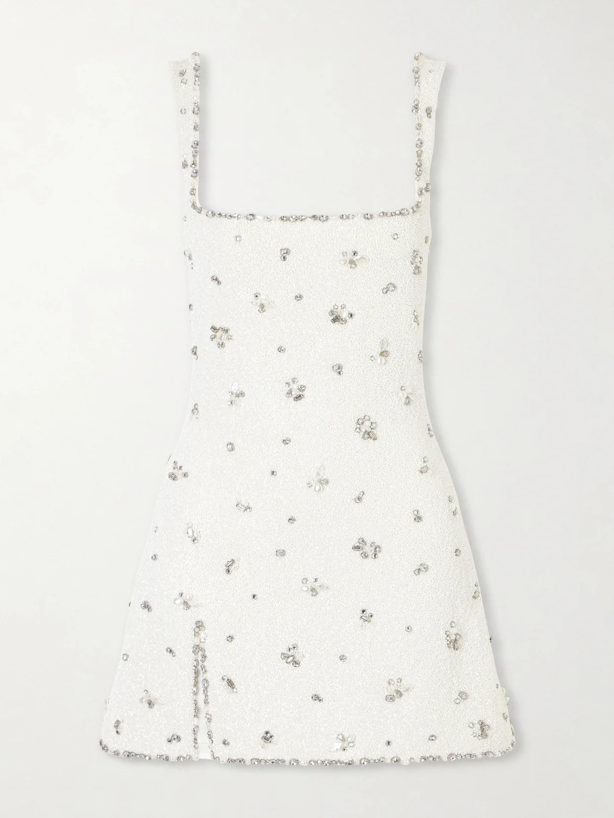 Diamond Embellished Tulle Mini Dress - 1