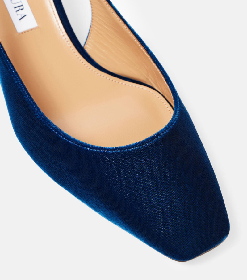 Very Bow Tie 35 velvet slingback pumps 5