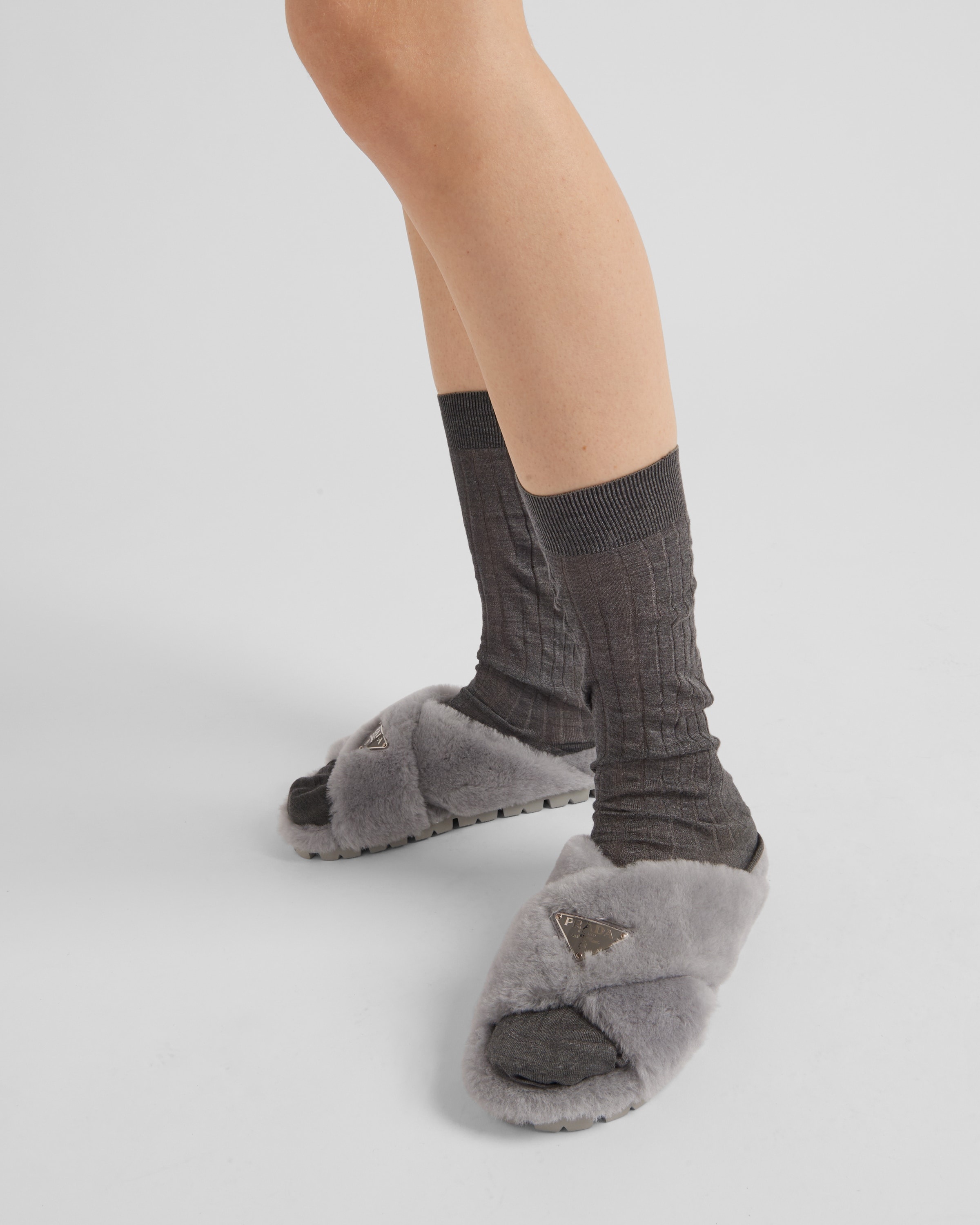 Shearling sandals - 3