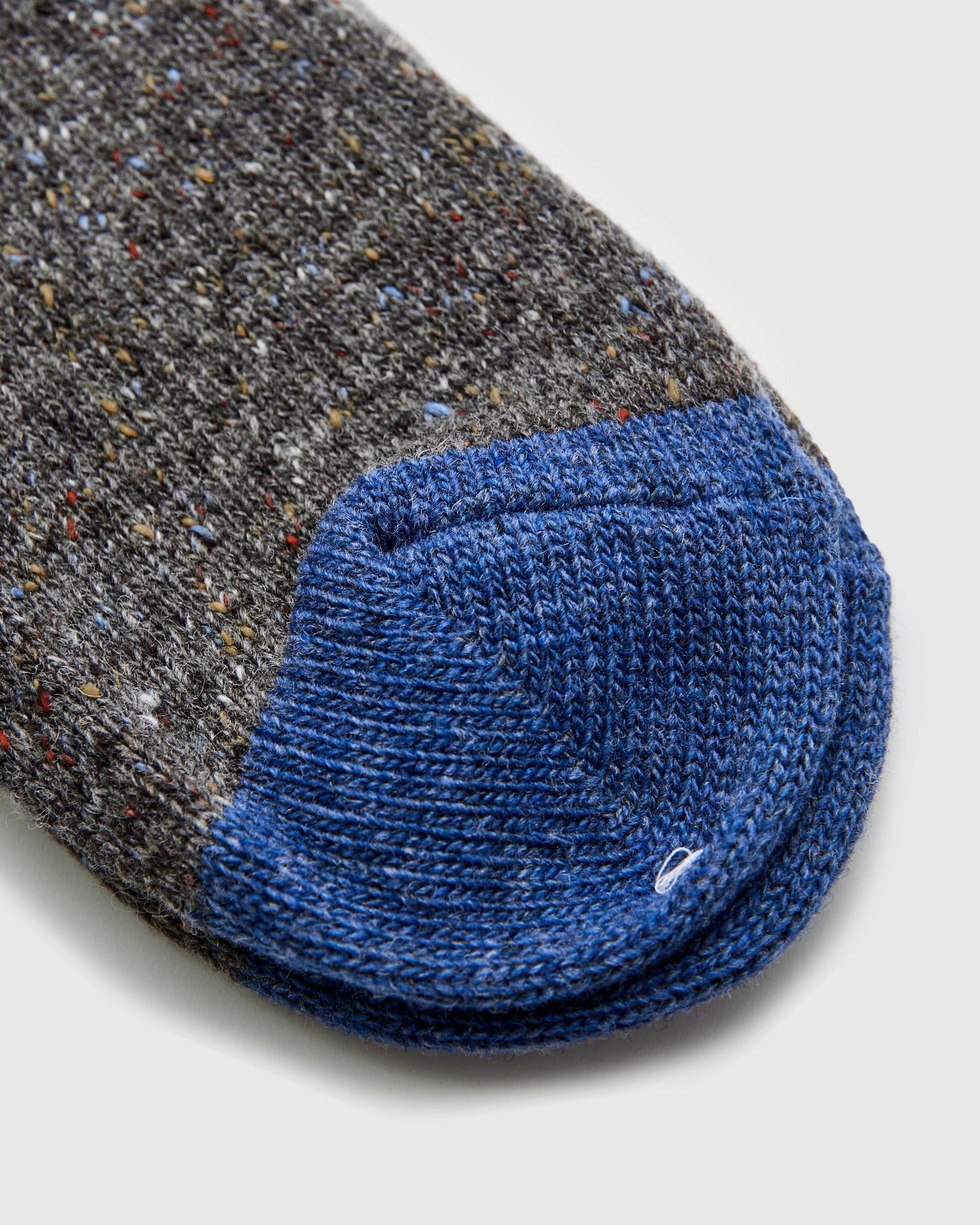 Tweed Nep Crew Sock in Charcoal - 3