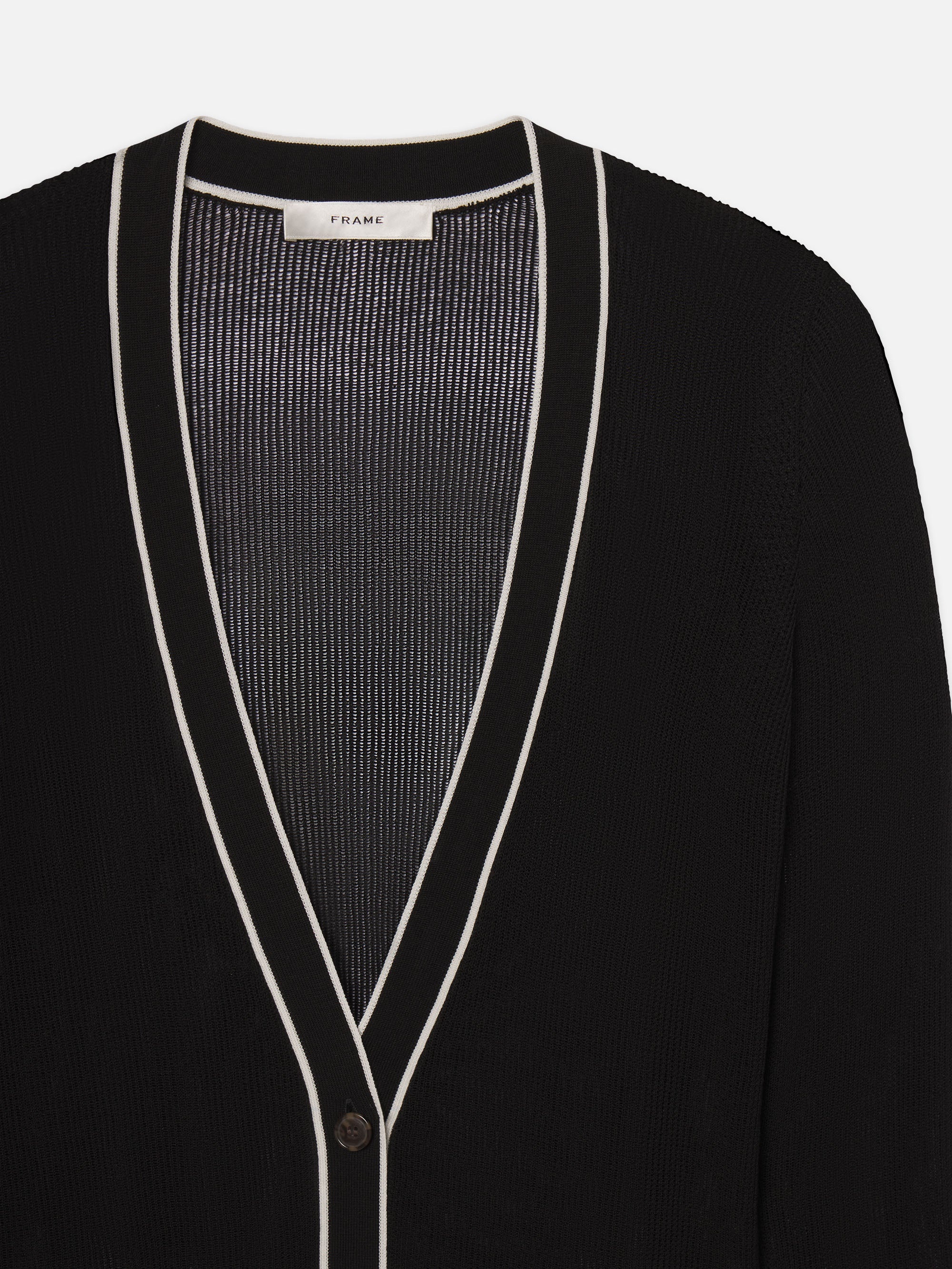 The Varsity Cardigan in Black Multi - 3