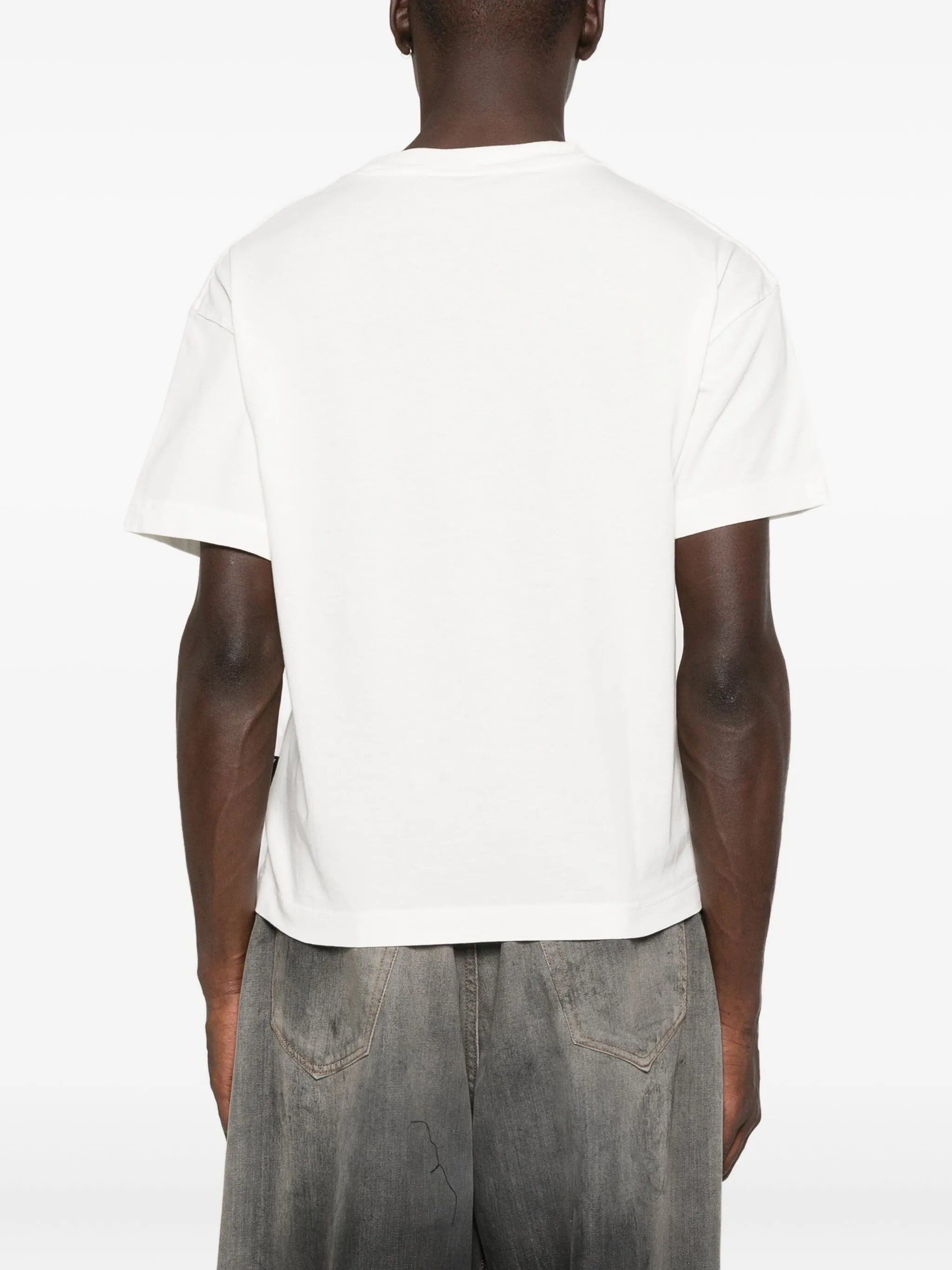 Palm Angels Neck-logo Cotton T-shirt - 3